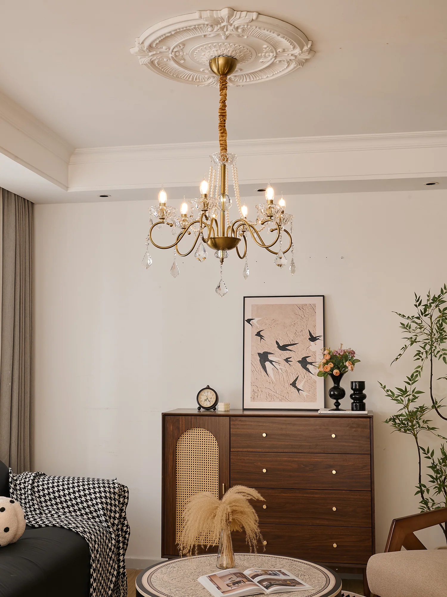 Люстра Opulent Pearl Crystal - 8 плафонов ∅75см x 56см