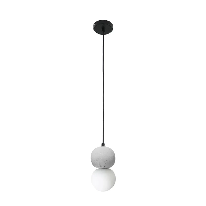 Подвесной светильник Origo - ∅10см x 20см, серый, белый, цемент