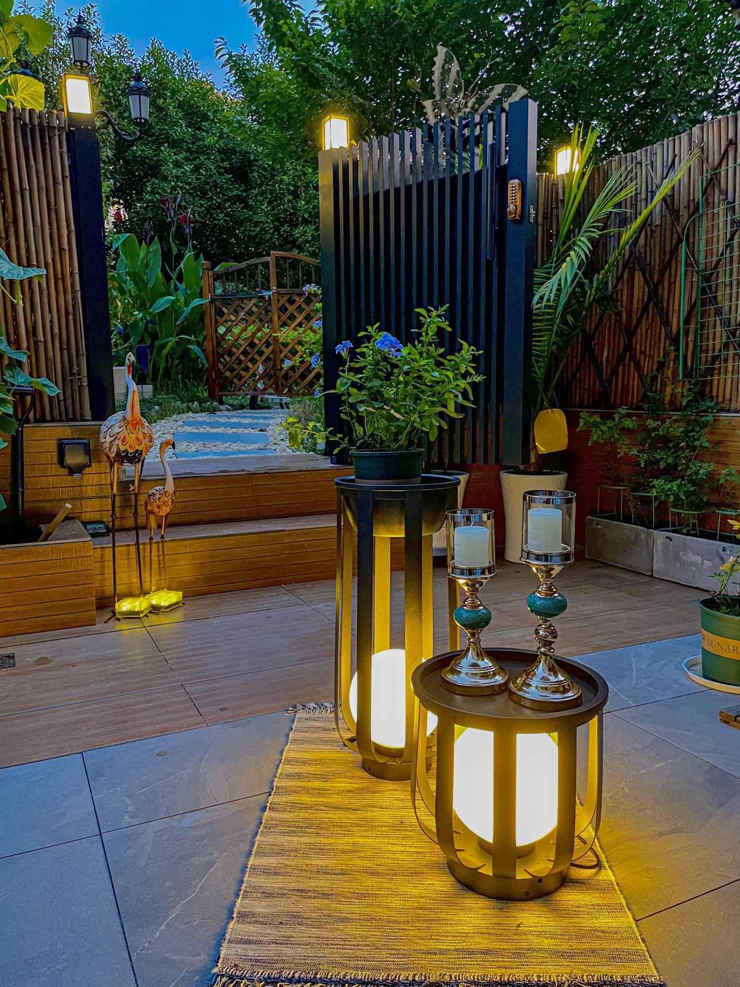 Уличный светильник Bols Garden - ∅55см х 54см, черный, теплый свет