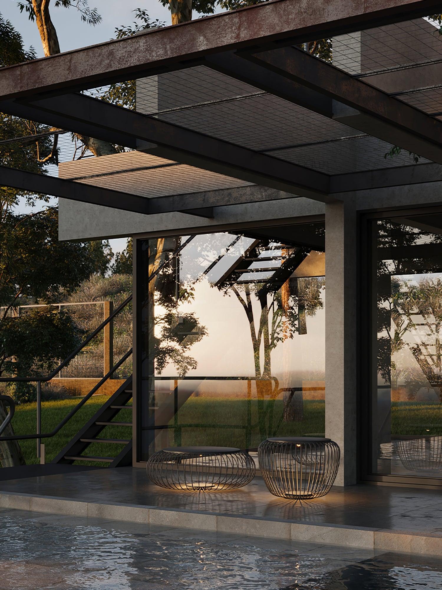 Уличный светильник Meridiano Garden - модель B, солнечная батарея, ∅90см x 30см, теплый свет