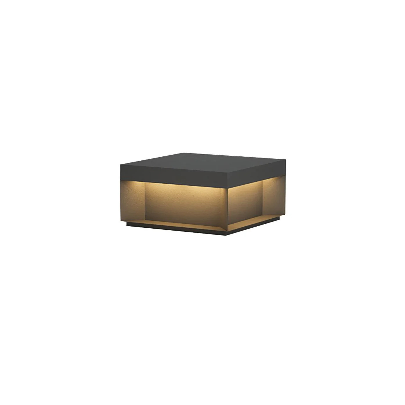 Уличный светильник Black Box - модель B, солнечная батарея, 40см x 40см x 20см, черный, теплый свет