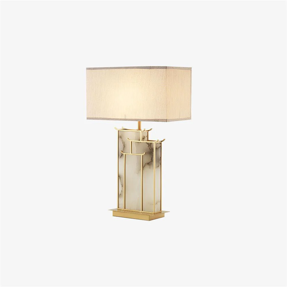 July Table Lamp - ∅ 15.7″ x H 26.7″ / Dia 40cm x H 68cm / Gold+White / AU plug