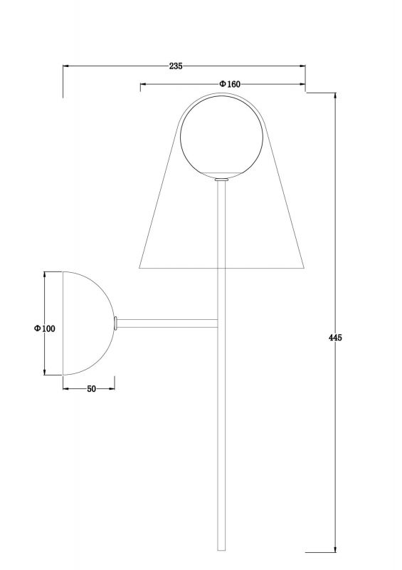 Настенный светильник (бра) Freya FR5382WL-01BS