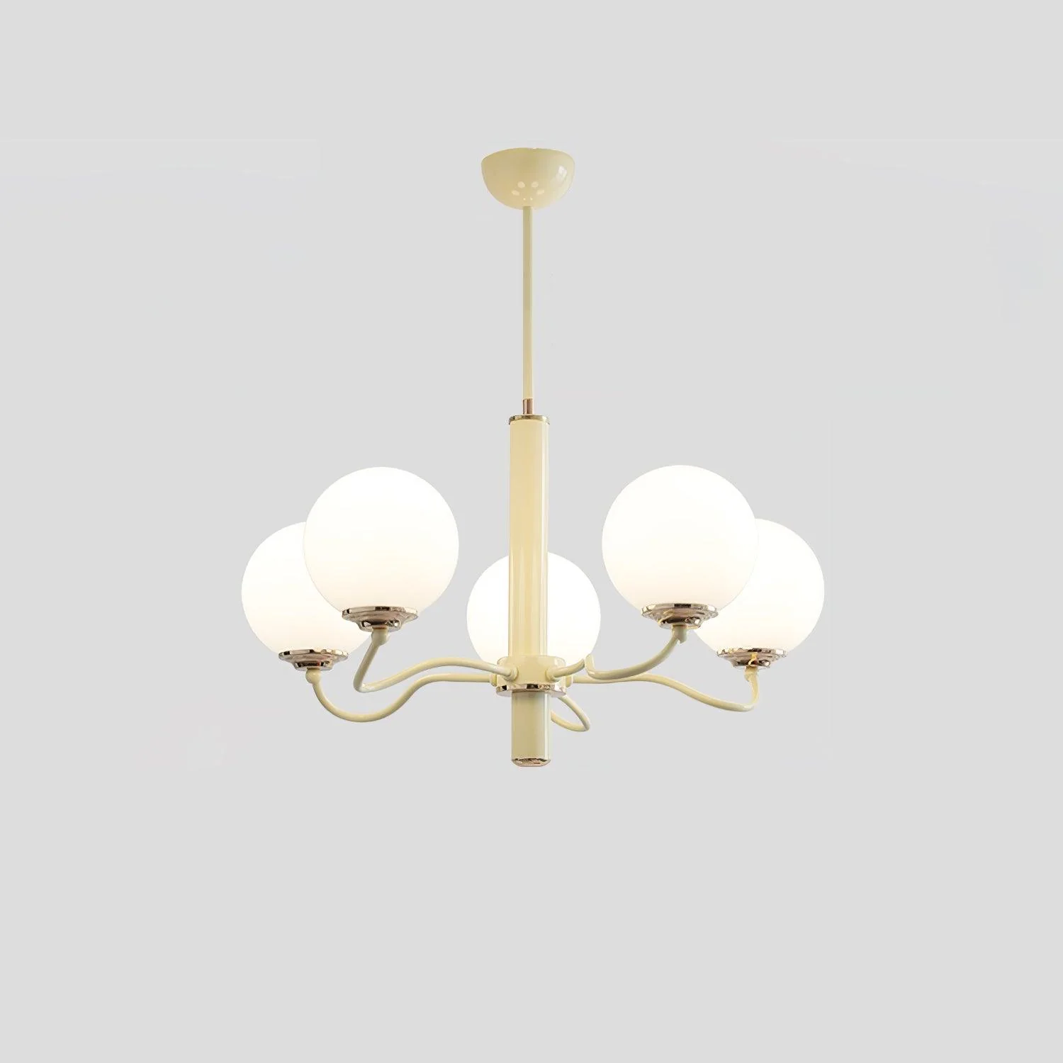 Люстра Radiant Globe - 3 плафона ∅53см x 38см, кремовый, желтый и белый