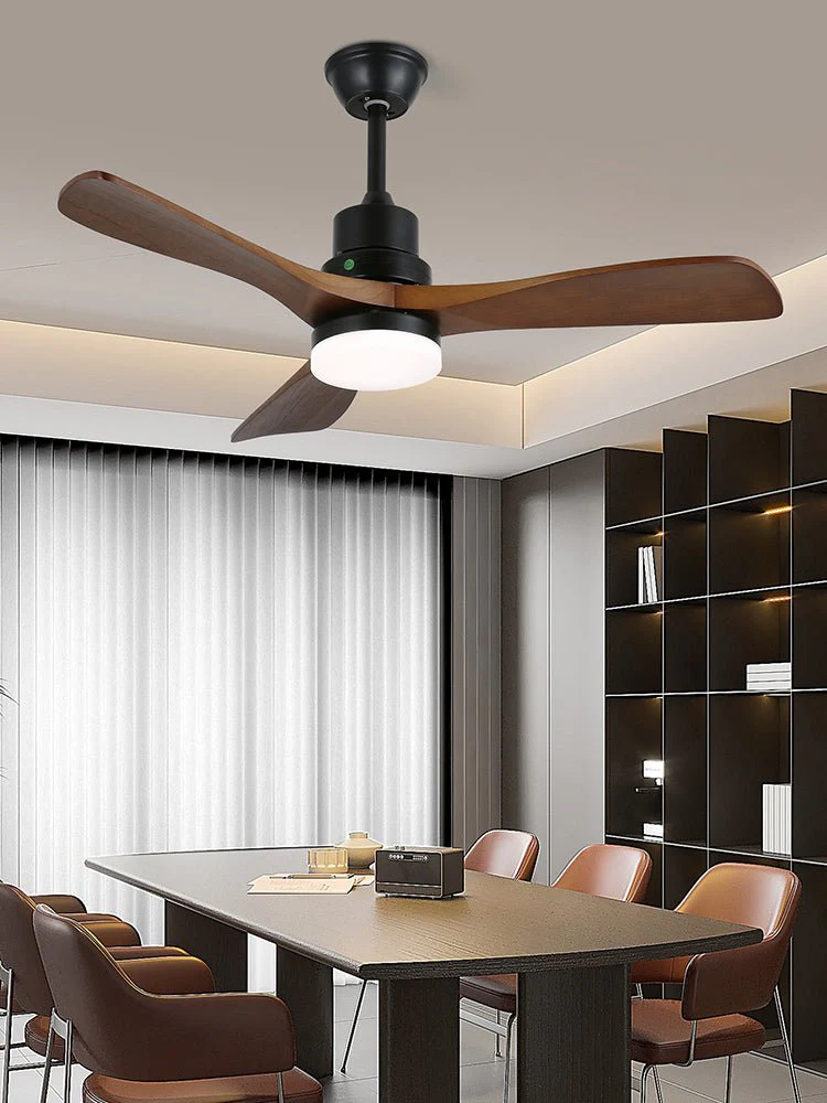 Потолочный светильник Breeze Master Wooden - модель A, ∅132см x 30см, никель, орех, 3000-6500К