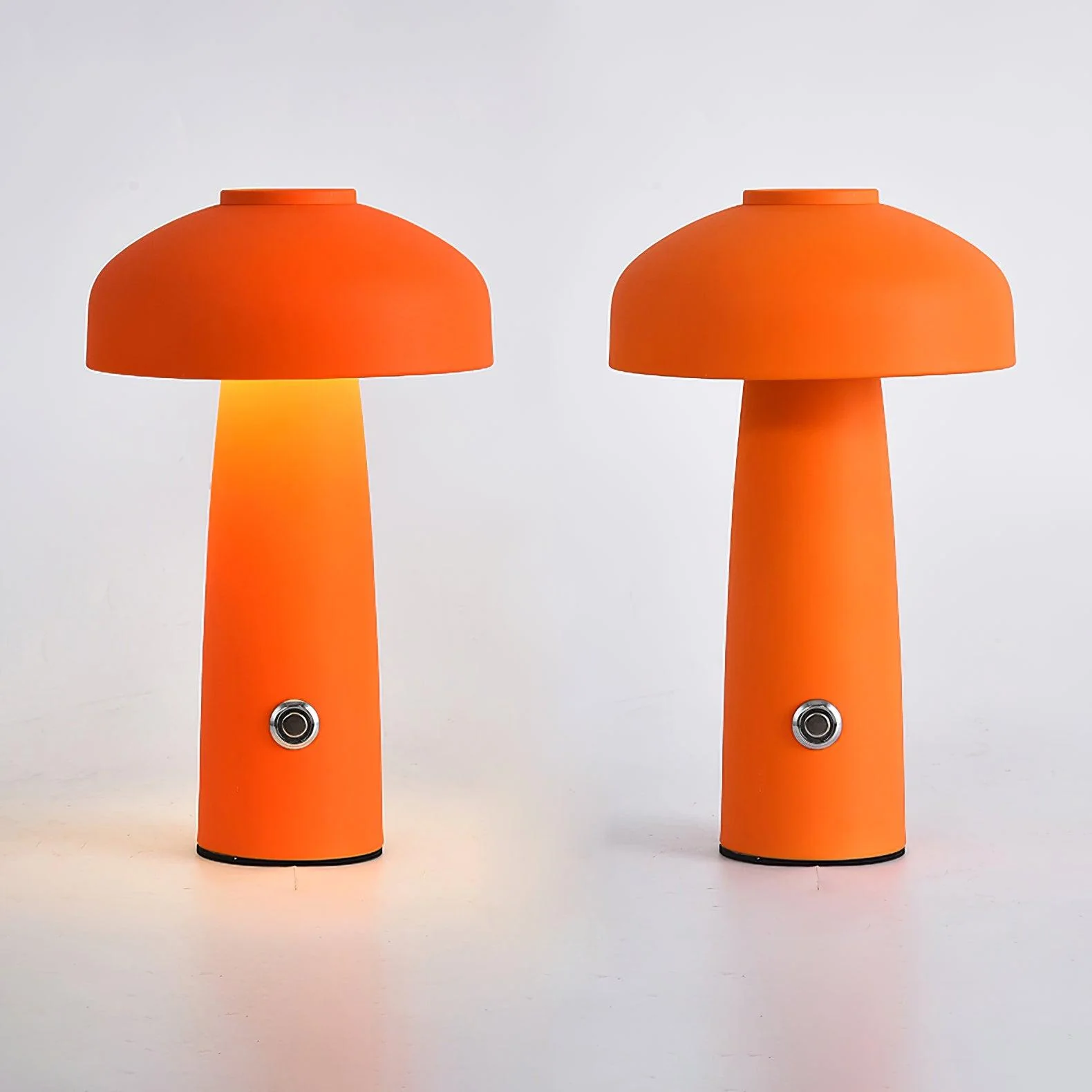 Настольный светильник Leon Mushroom - ∅15см x 25см, серый, сенсорный выключатель
