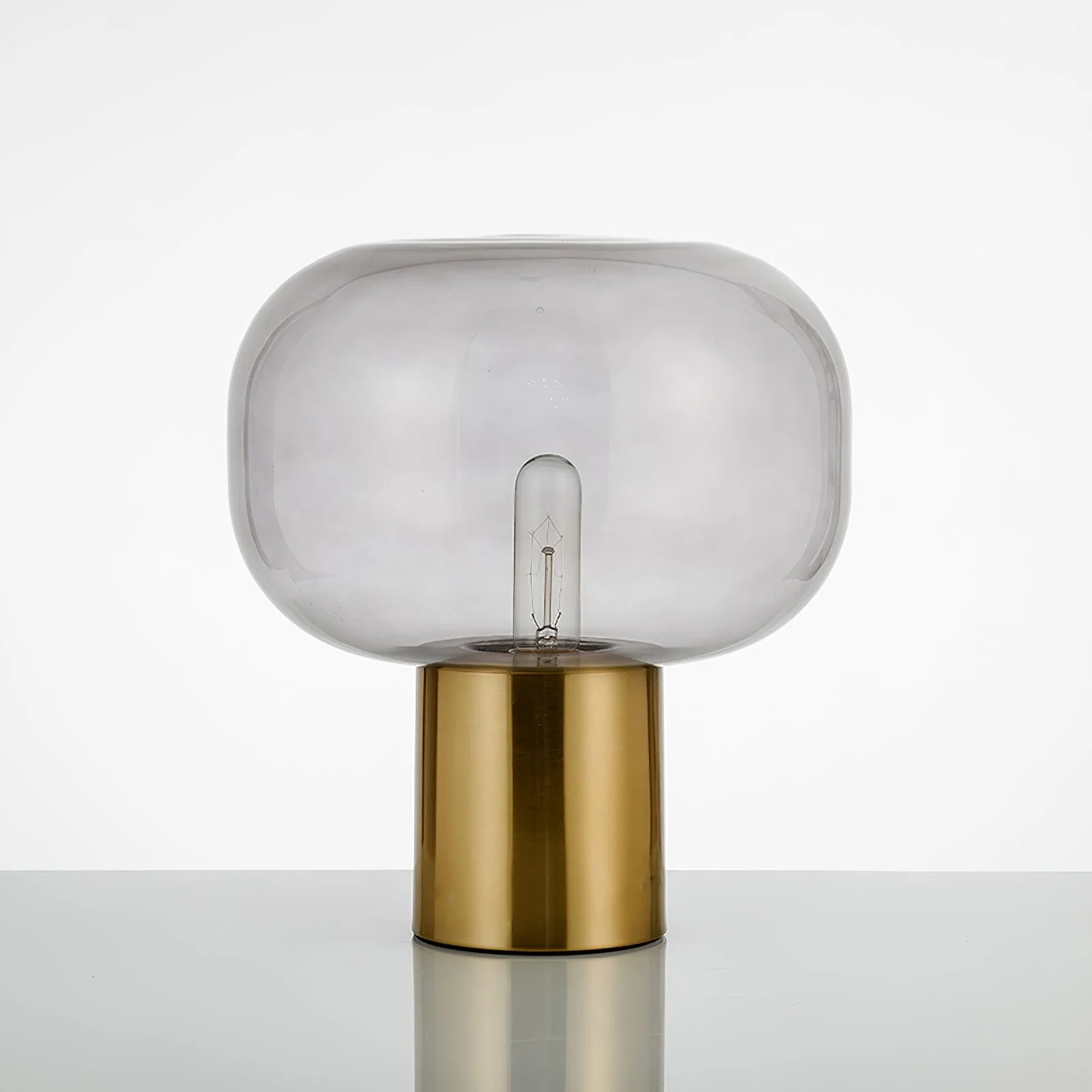 Noak Table Lamp - ∅ 11.8″ x H 16.1″/ Dia 30cm x H 41cm / Gold & Smoke Gray / AU plug