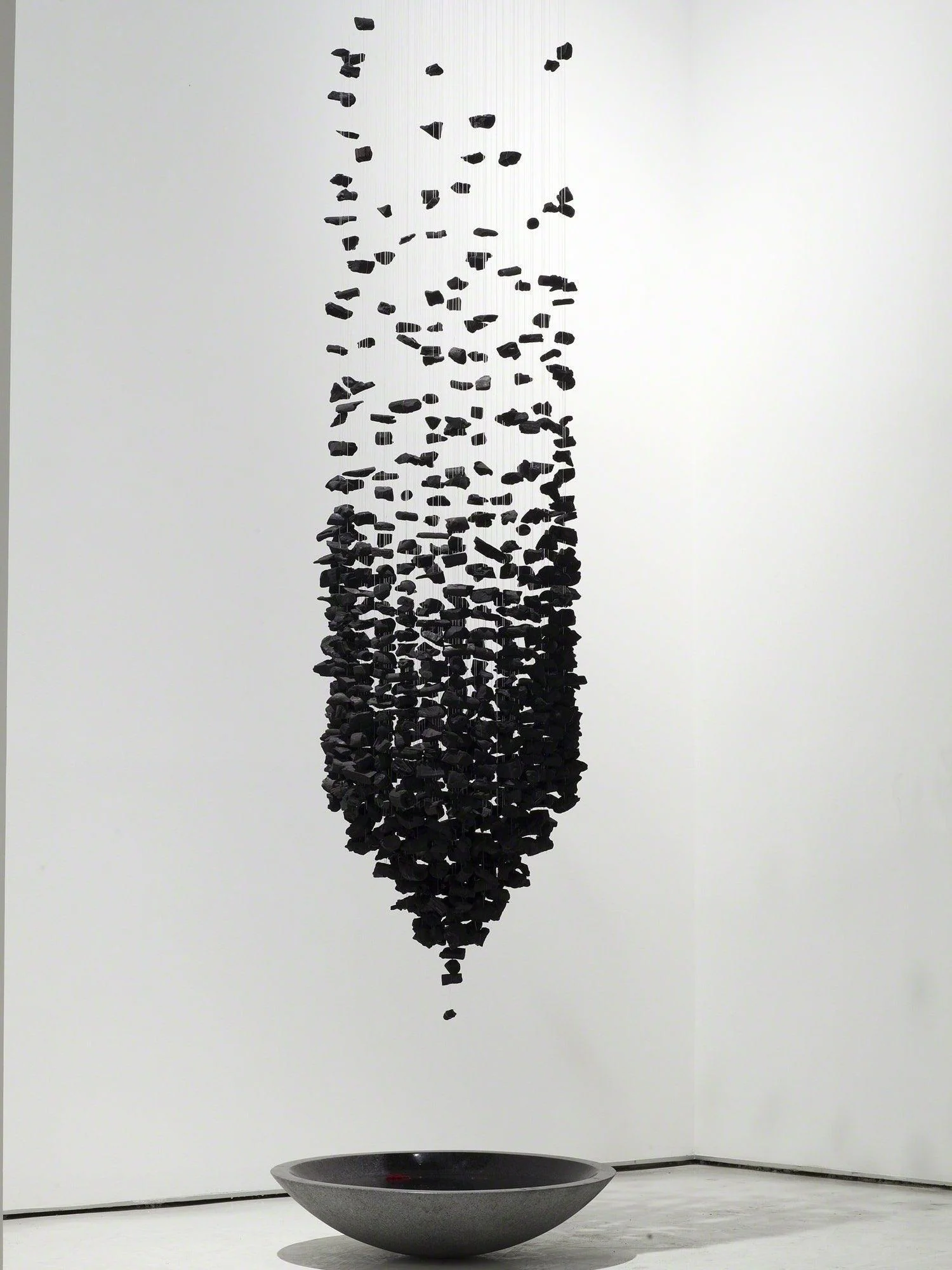 Люстра Charcoal M-R - длинное крепление R, 100см x 35см x 250см, черный, теплый свет