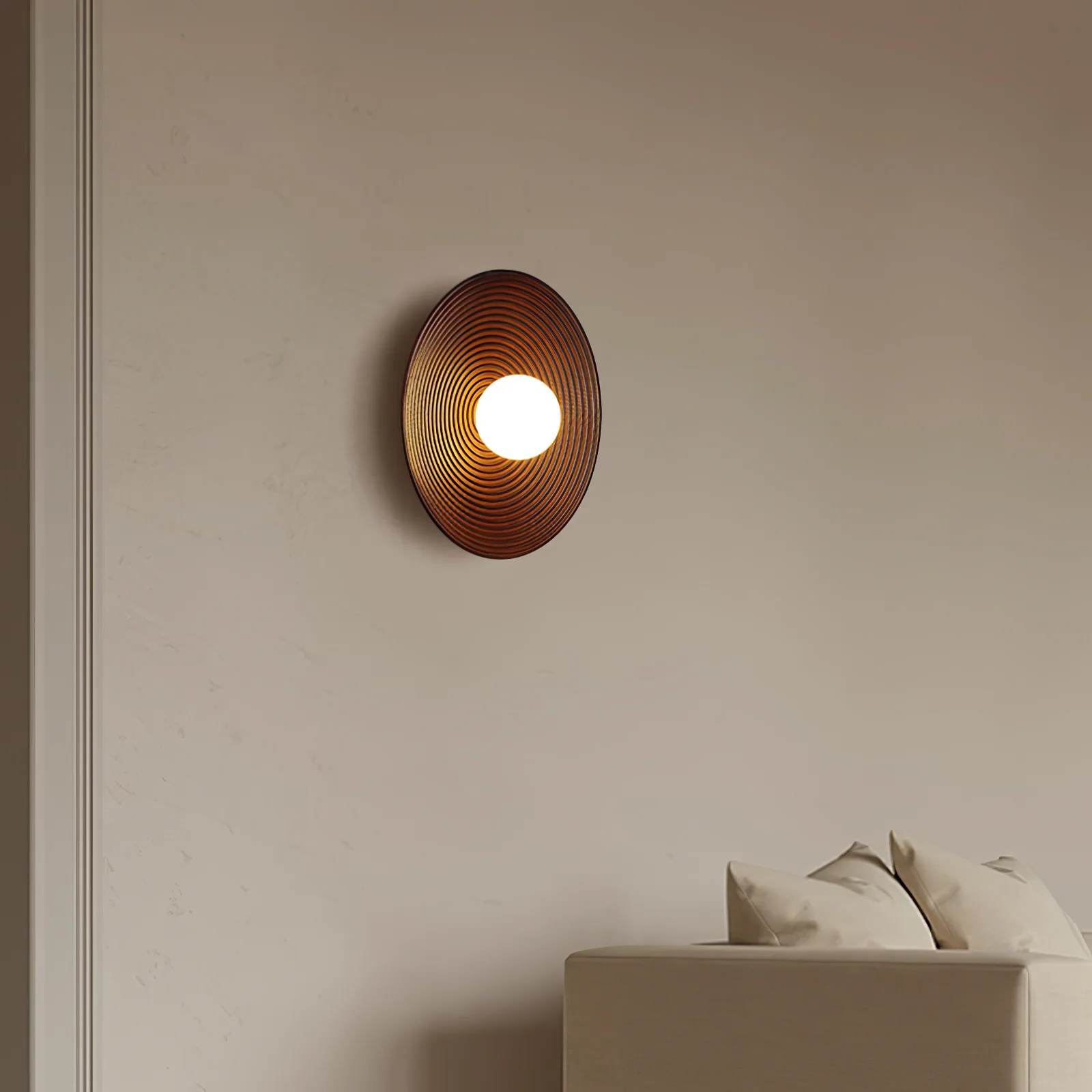 Lumina Contour Wooden Sconce - ∅ 11.0″ / Dia 28cm Set of 2 / Wood color