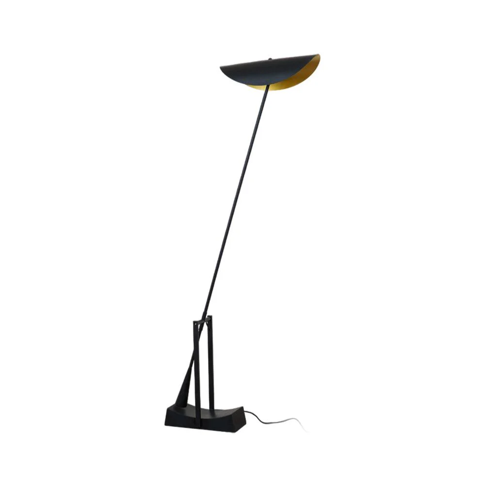 Торшер YIU-X - 40см x 150см, черный, теплый свет