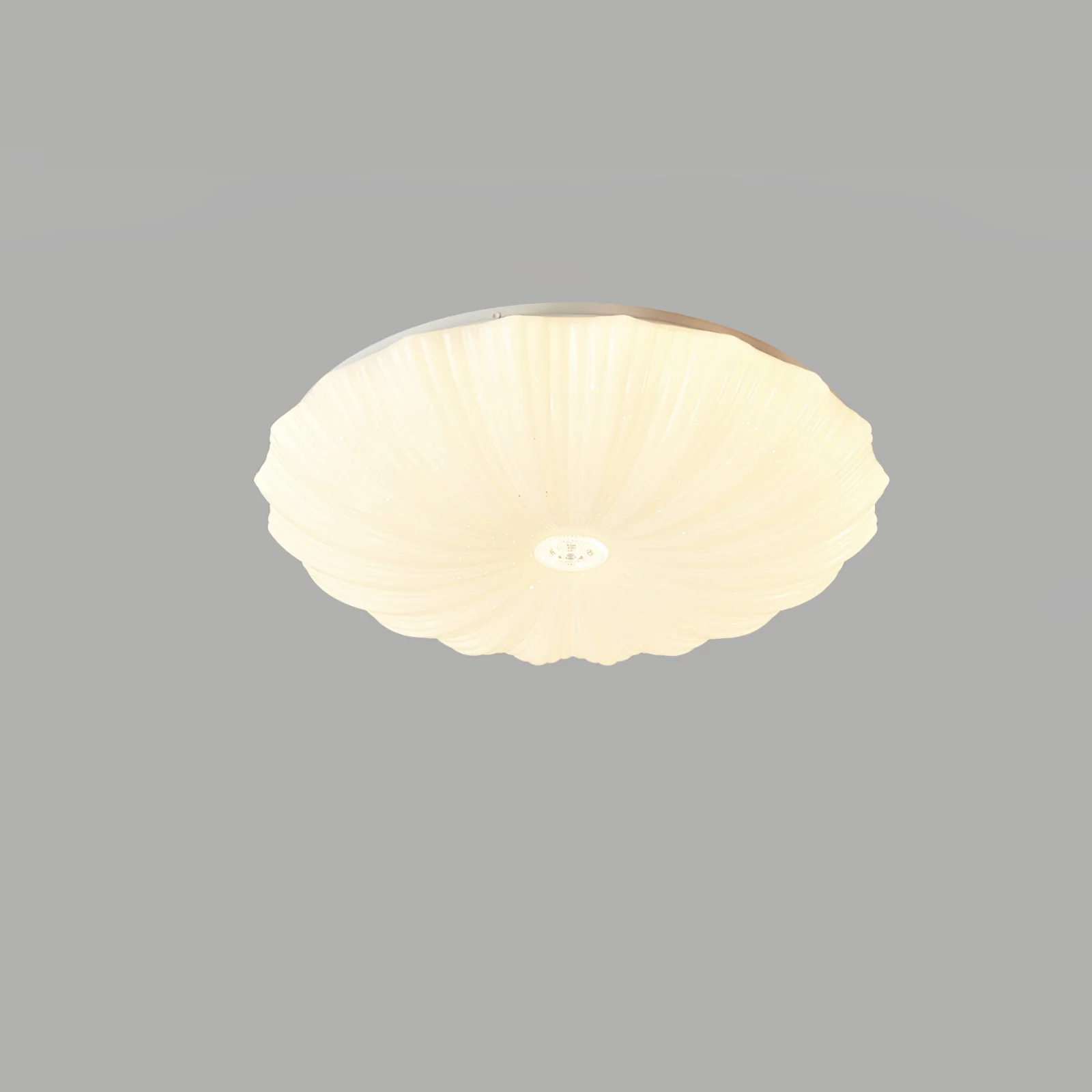 Потолочный светильник Acrylic Shell Round - ∅60см x 10см, белый, холодный свет