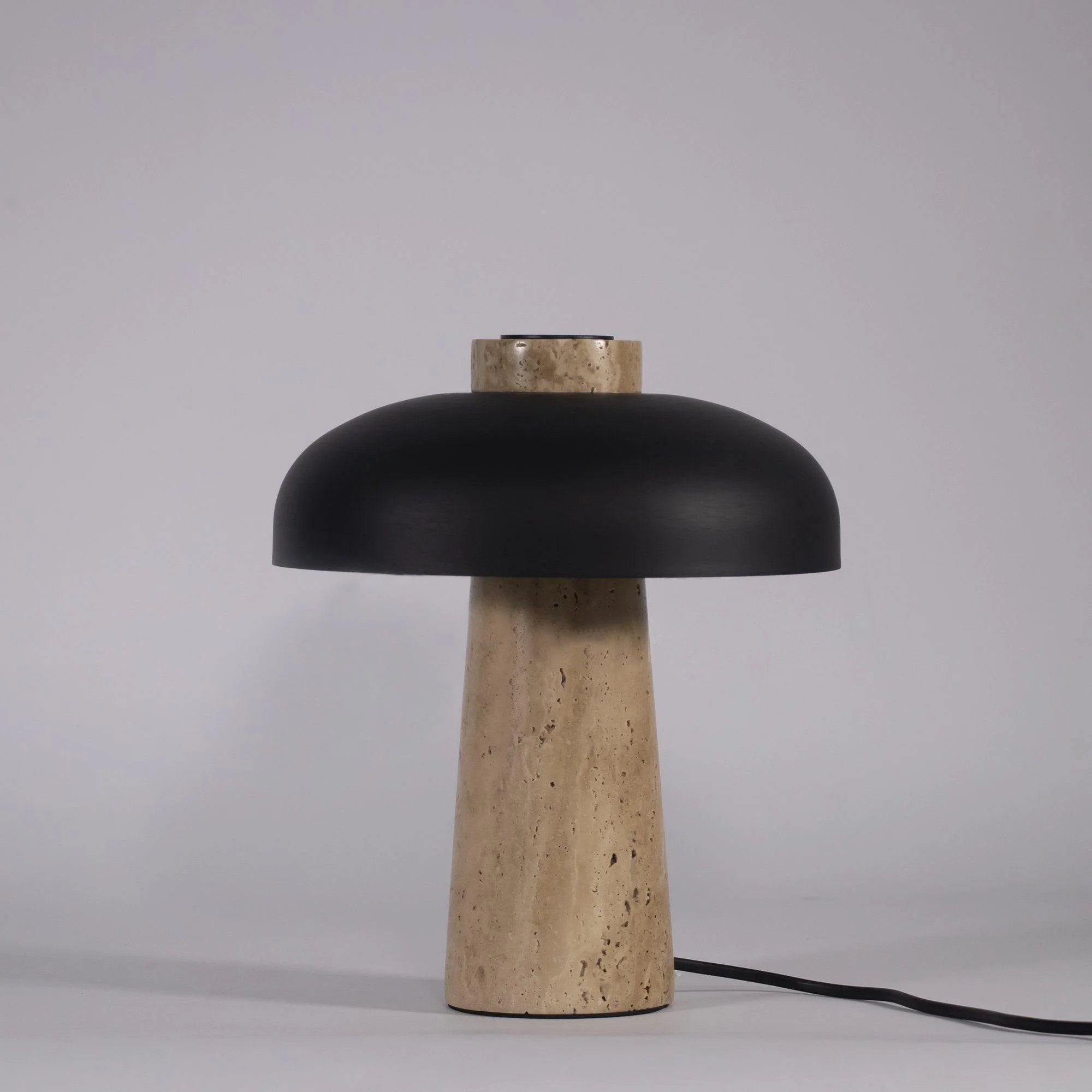 Настольный светильник Terra Dome - ∅35см x 43см, желтый травертин, белый