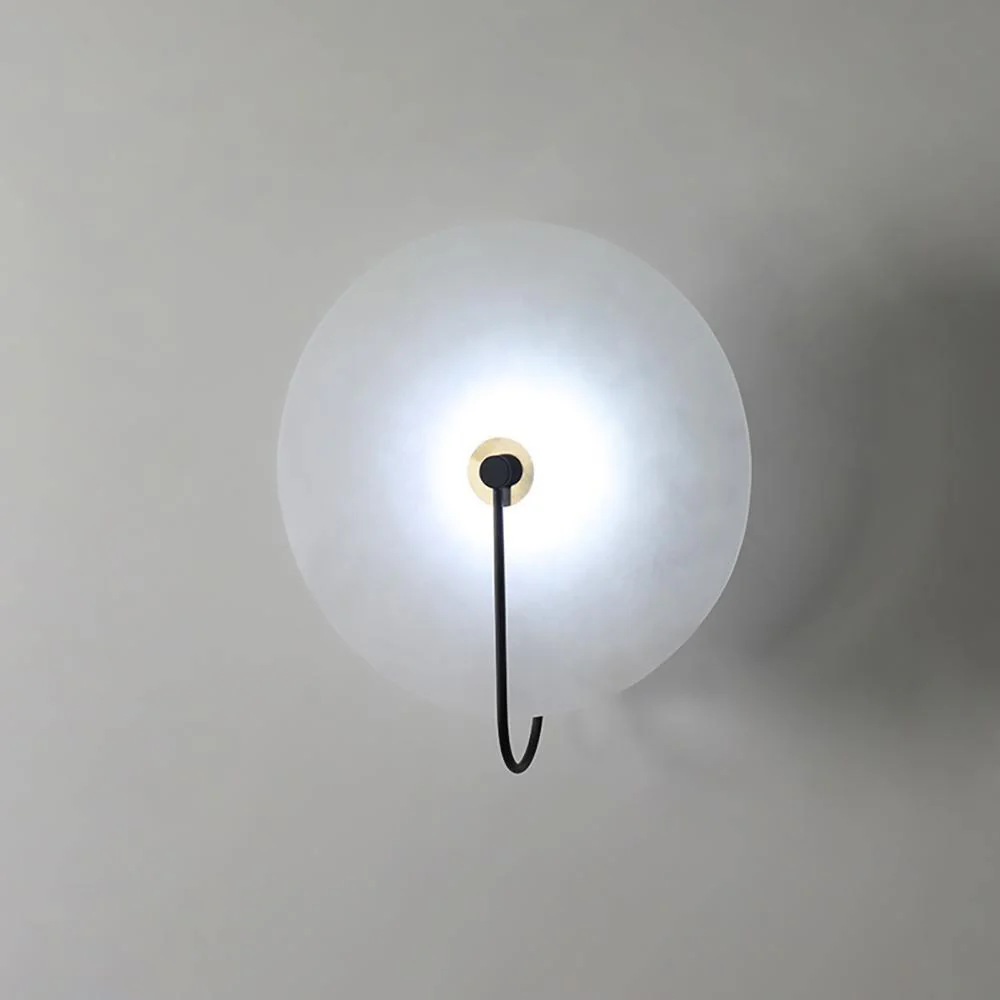 Настенный светильник Alabaster LED - ∅20см, золотой, теплый свет
