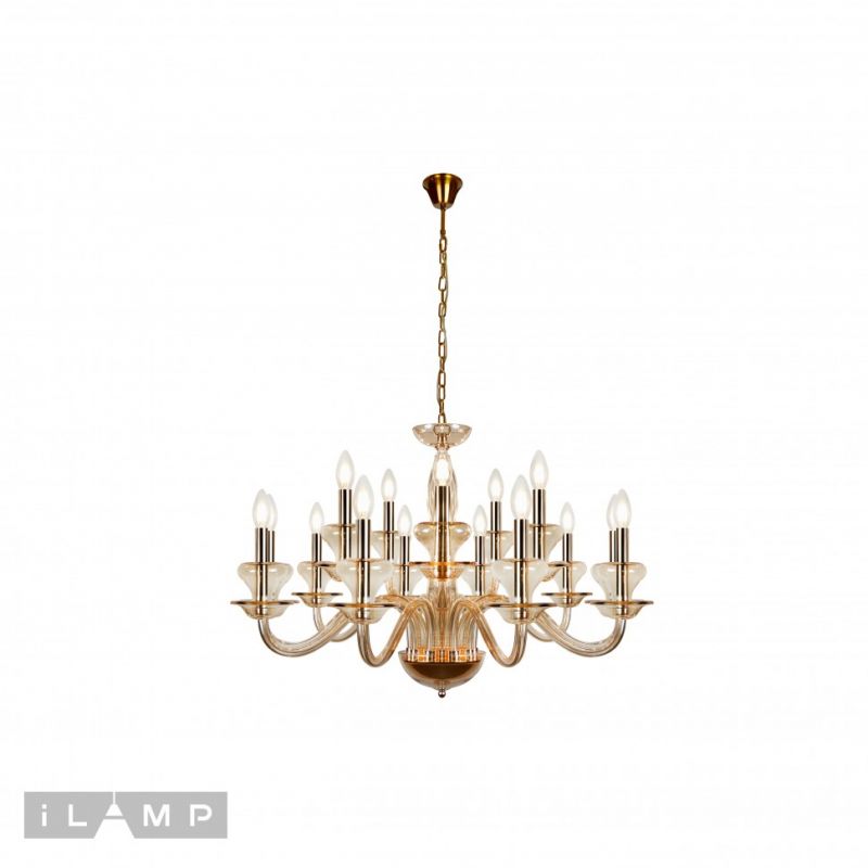 Подвесная люстра iLAMP Mercury P9448-10+5 Gold