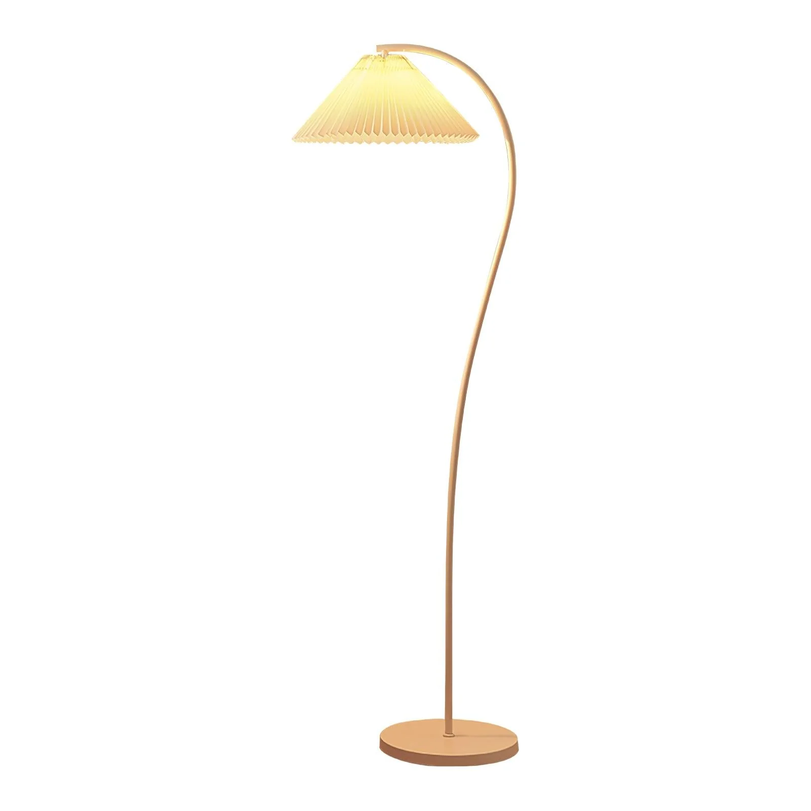 Crescini Pleated Floor Lamp - ∅ 11.8″ x H 59.8″/ Dia 30cm x H 152cm / Green & Light yellow / US plug