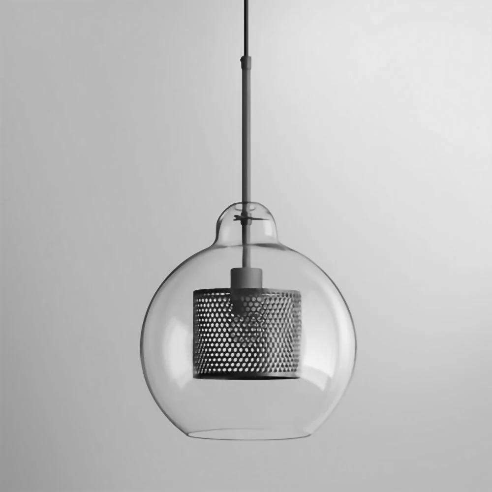 Подвесной светильник Chiswick Glass - груша, ∅25см x 28см, черный, стекло