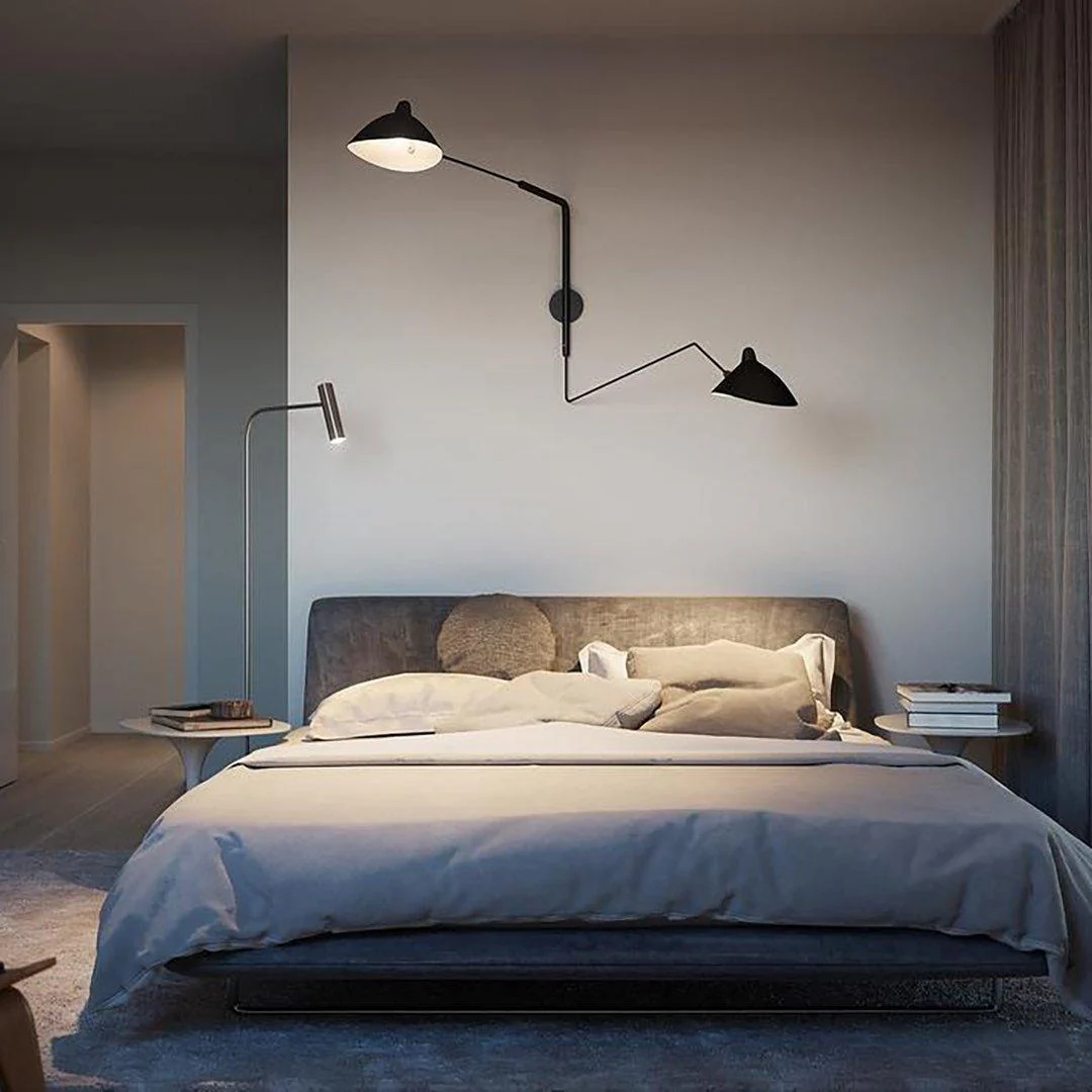 Serge Mouille Wall Sconce - L 47.2″ x H 15.8″ / L 120cm x H 40cm Set of 2 / White