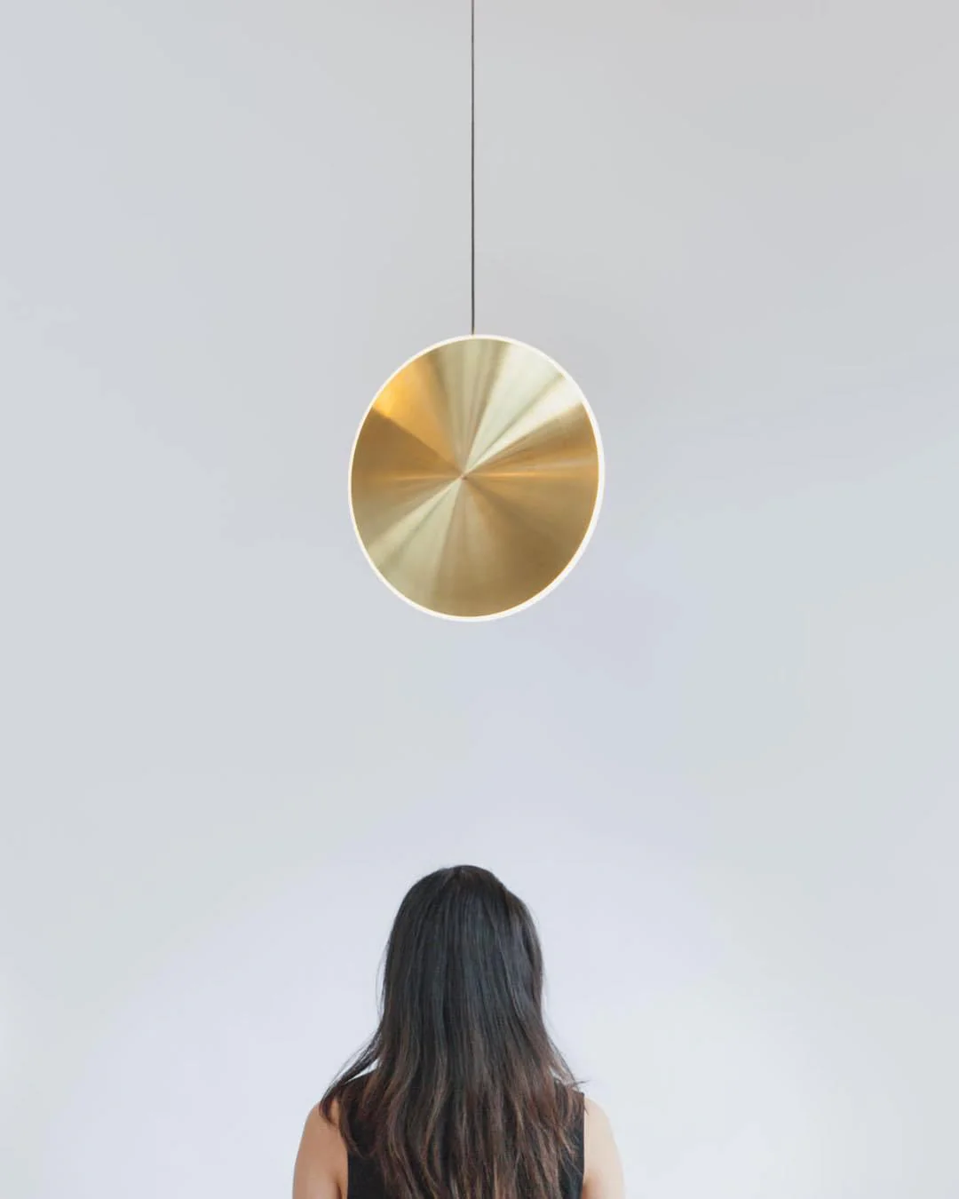 Подвесной светильник Chrona Dish - ∅30см x 20см, медь, горизонтальный