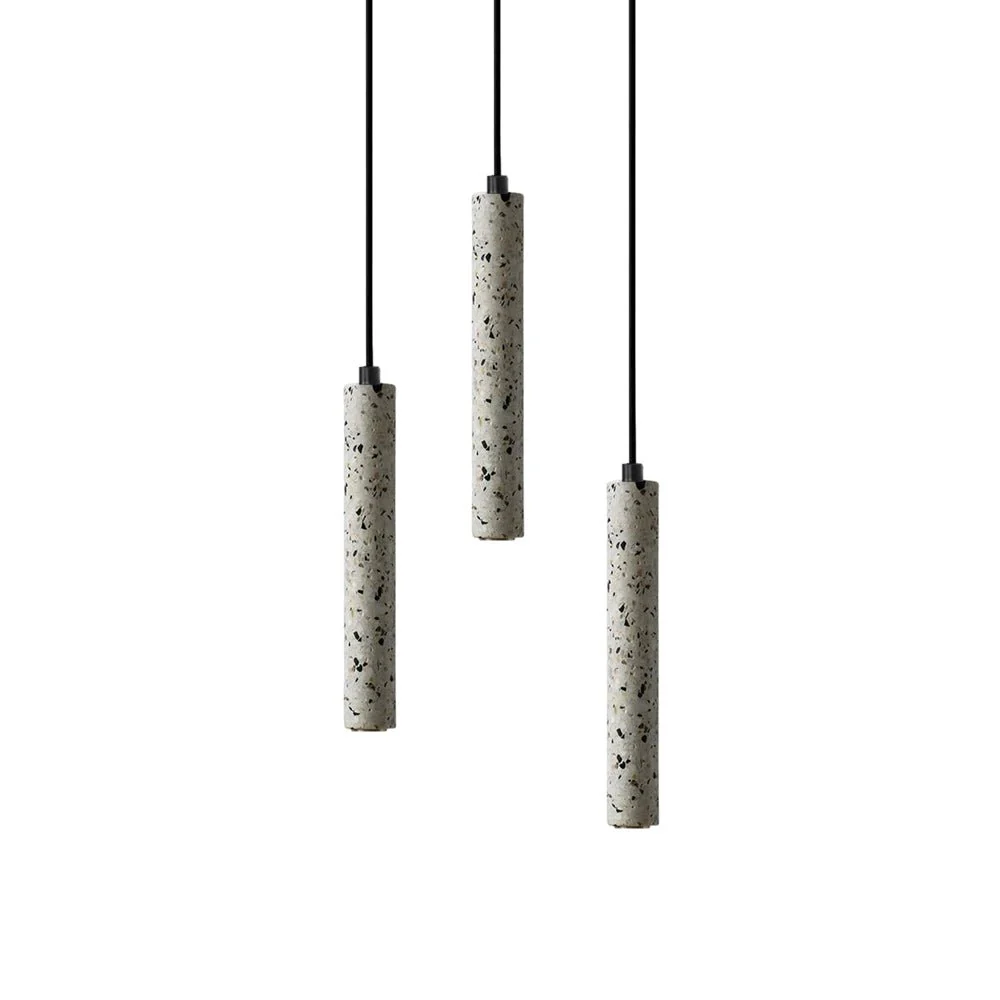 Подвесной светильник Bang Concrete - 8 подвесов ∅30см x 200см, серый бетон