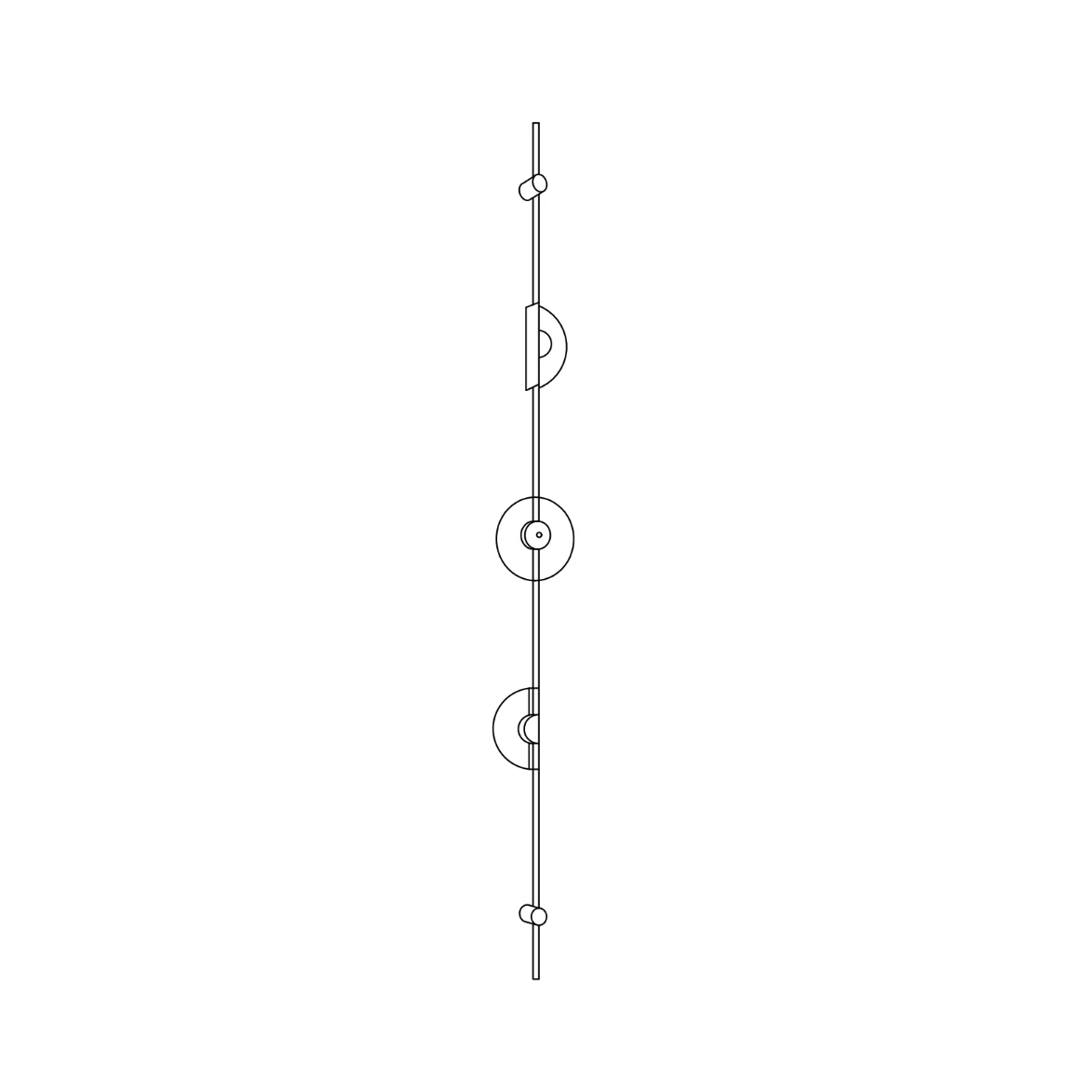 Alabaster Vertical Wall Sconce - Model A Gold ∅ 7.9″ x H 49.6″ Set of 2 / Warm Light