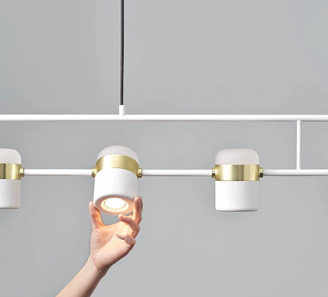 Подвесной светильник Adjustable Glass - горизонтальный: 18см x 11см, золотой, белый, холодный свет