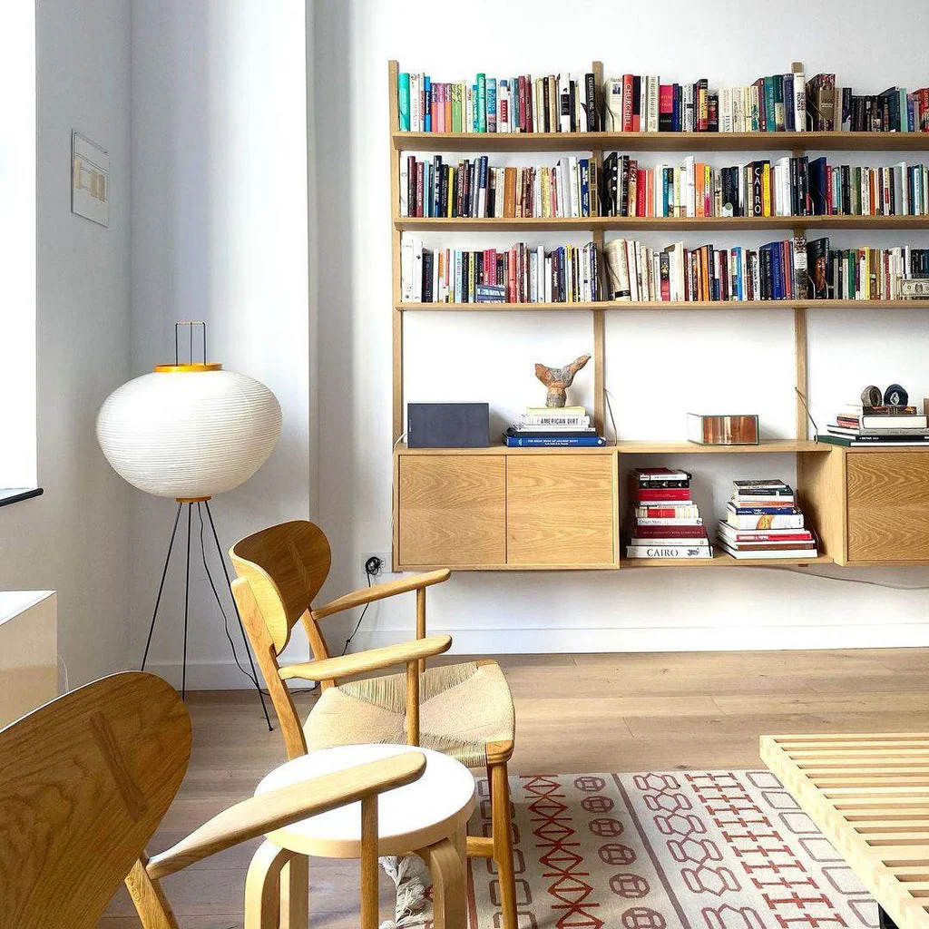 Торшер Akari 10A - ∅50см x 120см, белый