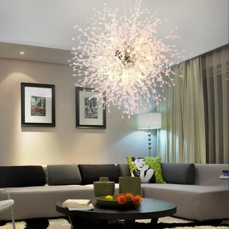 Люстра Crystal Dandelion - 12 плафонов ∅55см, хром