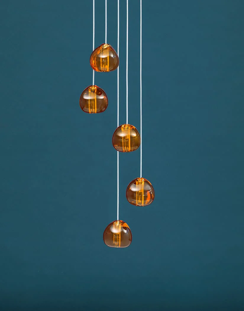 Подвесной светильник Cherry Crystal - 7 подвесов ∅35см x 150см, прозрачный