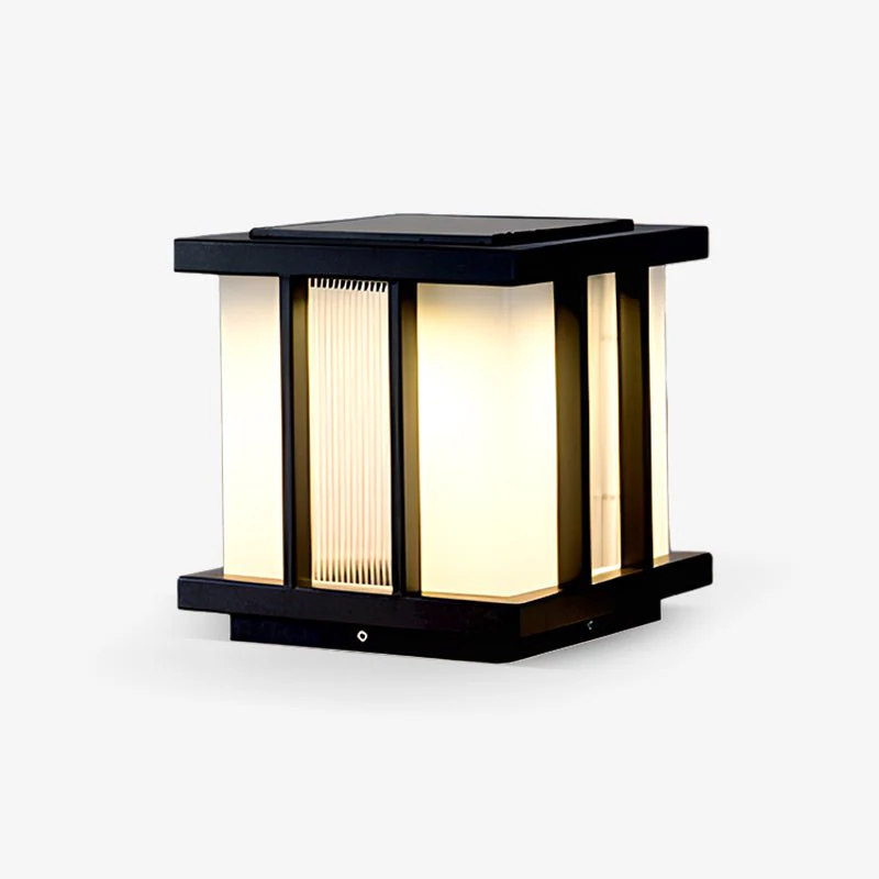 Уличный Светильник Modern Cube Solar - модель B 35см x 35см x 32см, черный, прозрачный