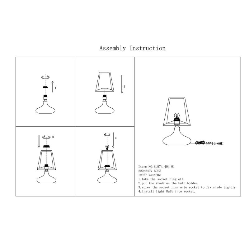 Прикроватная лампа ST-Luce Ampolla SL974.404.01