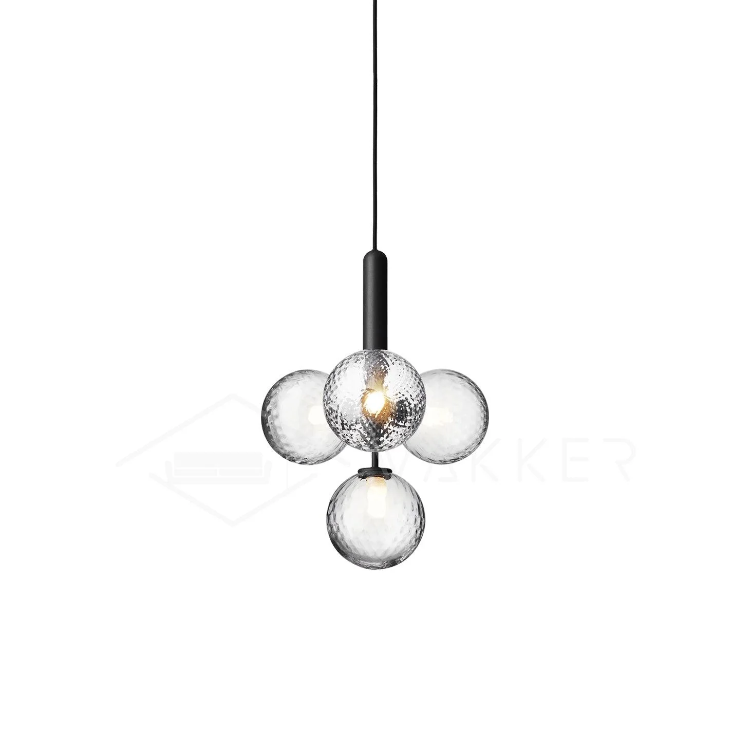 Подвесной светильник Luminae - 3 подвеса ∅20см x 150см, золотой, белый
