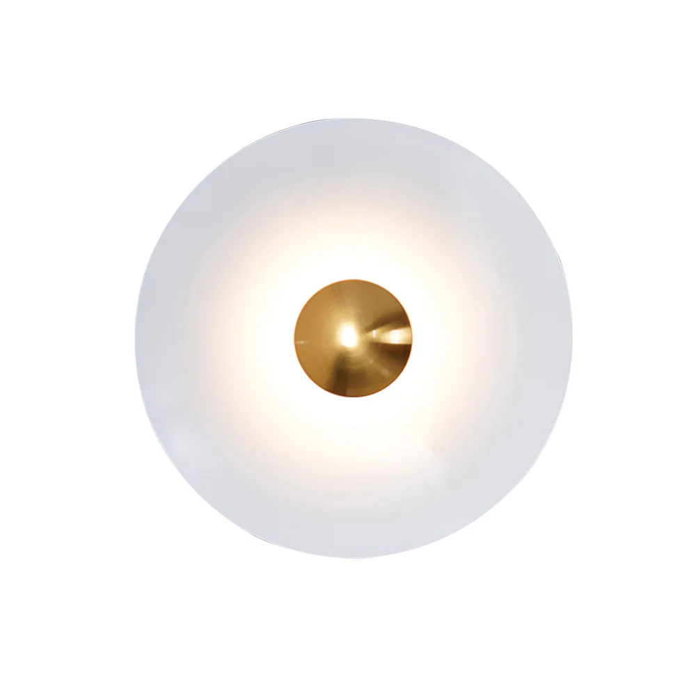 Настенный светильник Simplicity Glow - ∅60см x 60см, белый, античная медь, теплый свет