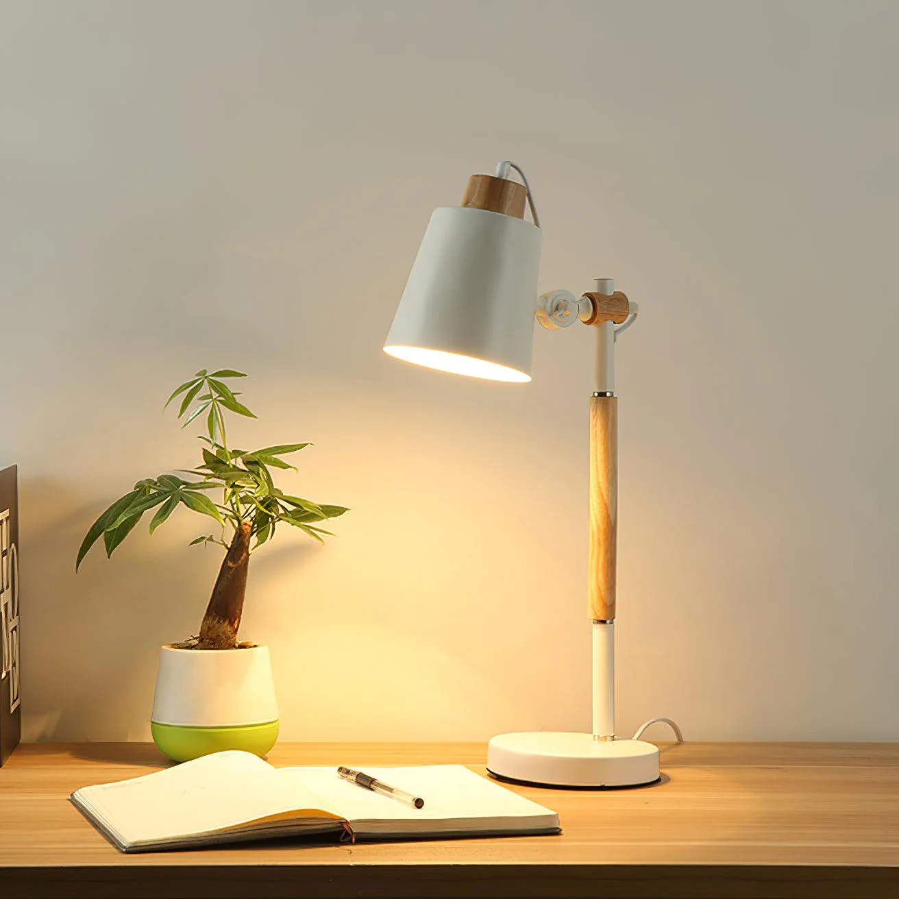 Настольная лампа Scantling Desk - ∅22см x 55см, белый