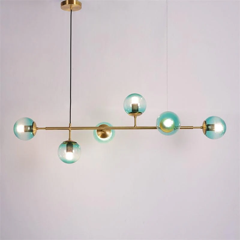 Люстра Orb - 120см х 45см, черный, янтарь