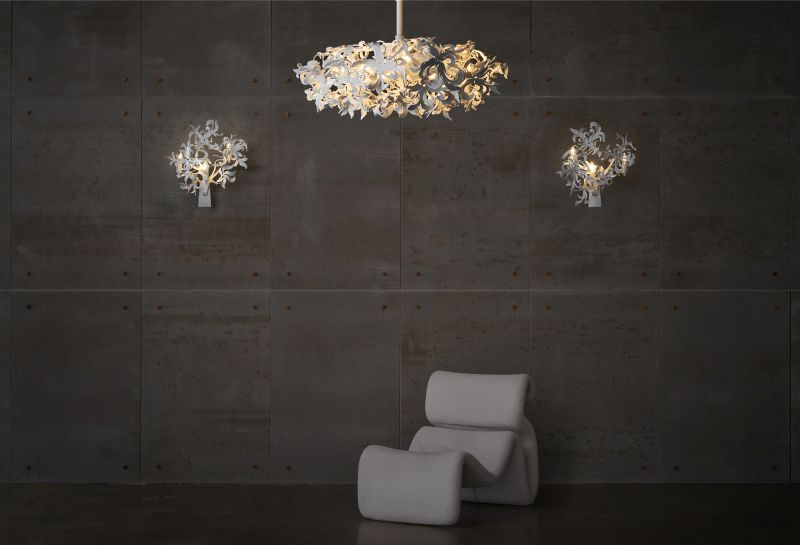 Люстра Singularis craft Lily белый глянец 800*300*800