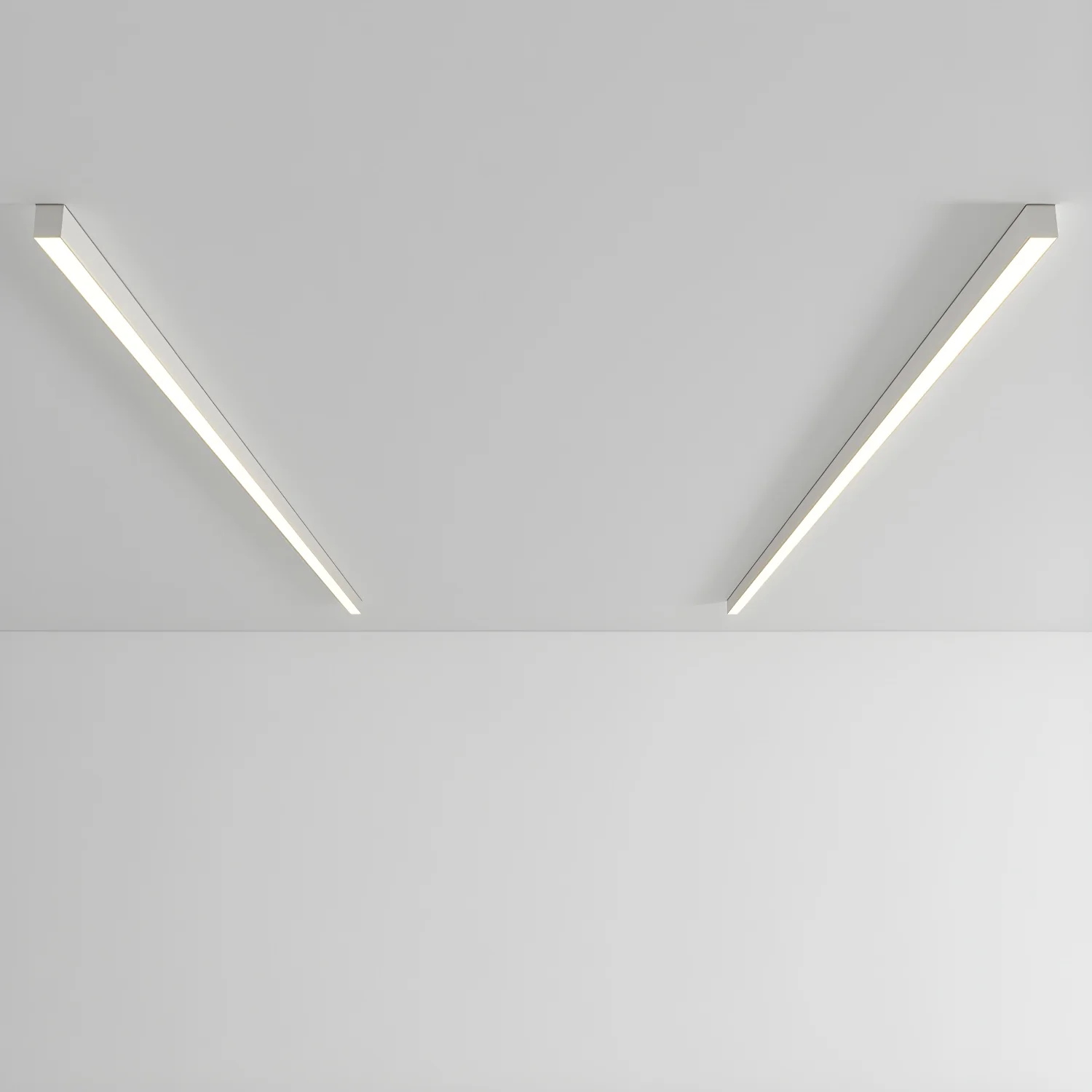 Потолочный светильник Ultra Slim Linear - 100см x 5см, черный, теплый свет