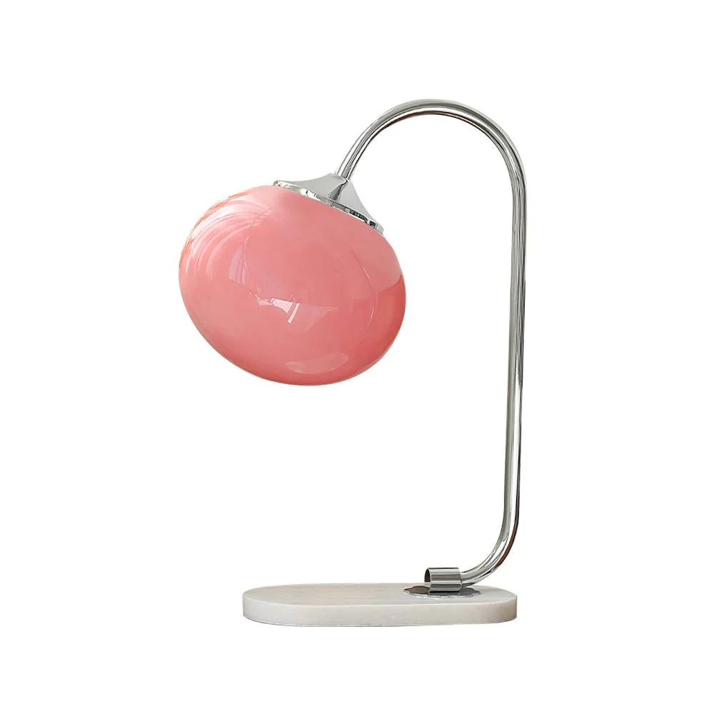 Marshmallow Table Lamp - ∅ 8.7″ x H 16.1″ / Dia 22cm x H 41cm / Chrome & Beige / US plug