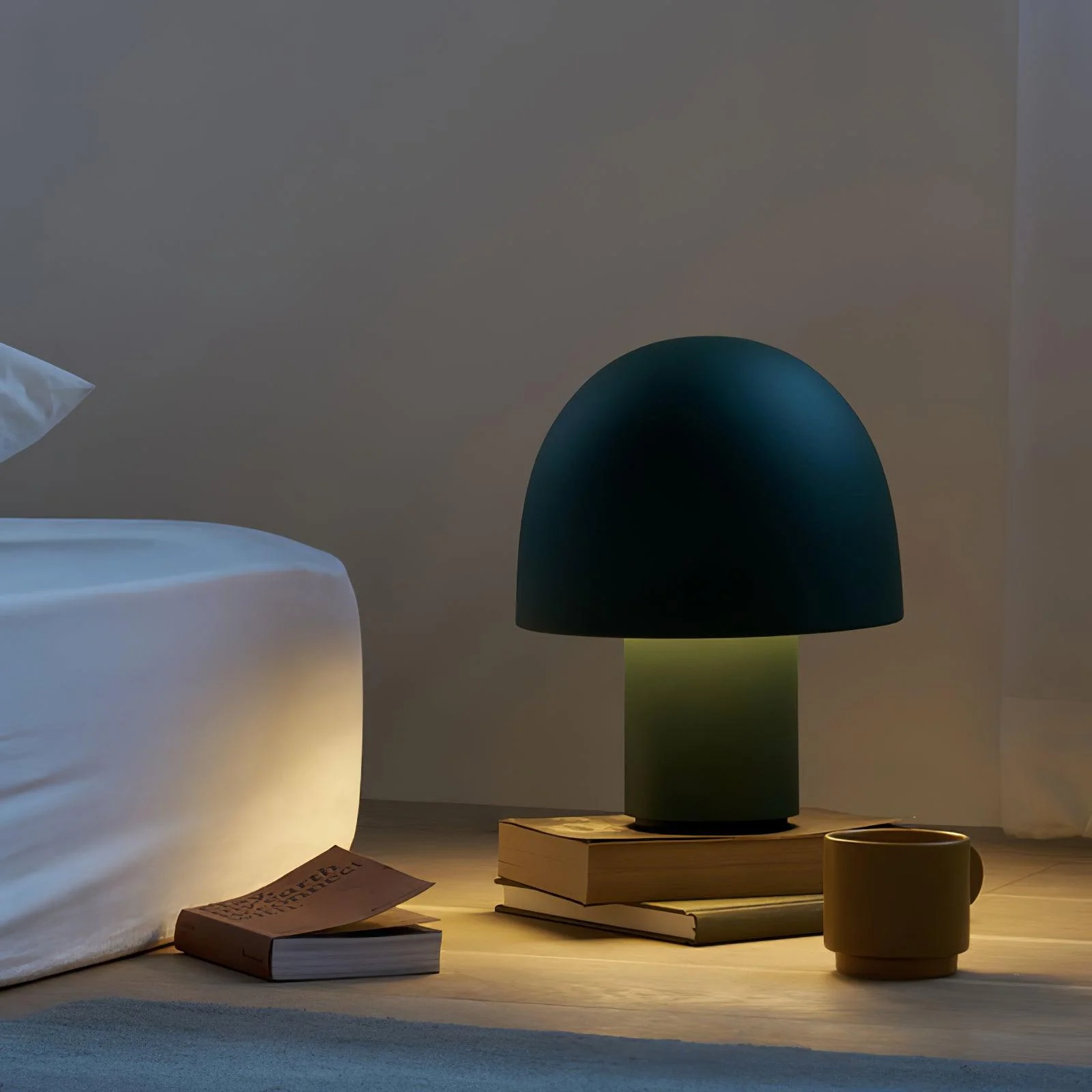 Mushroom Umbrella Table Lamp - ∅ 7.9″ x H 11.4″ / Dia 20cm x H 29cm / Orange / US plug