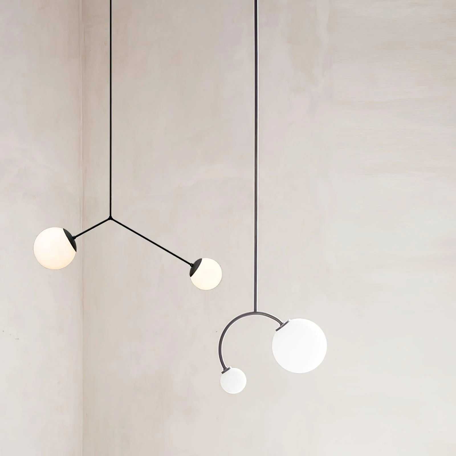 Подвесной светильник Balance Glass - ∅34см x 28см, золотой, белый, стекло