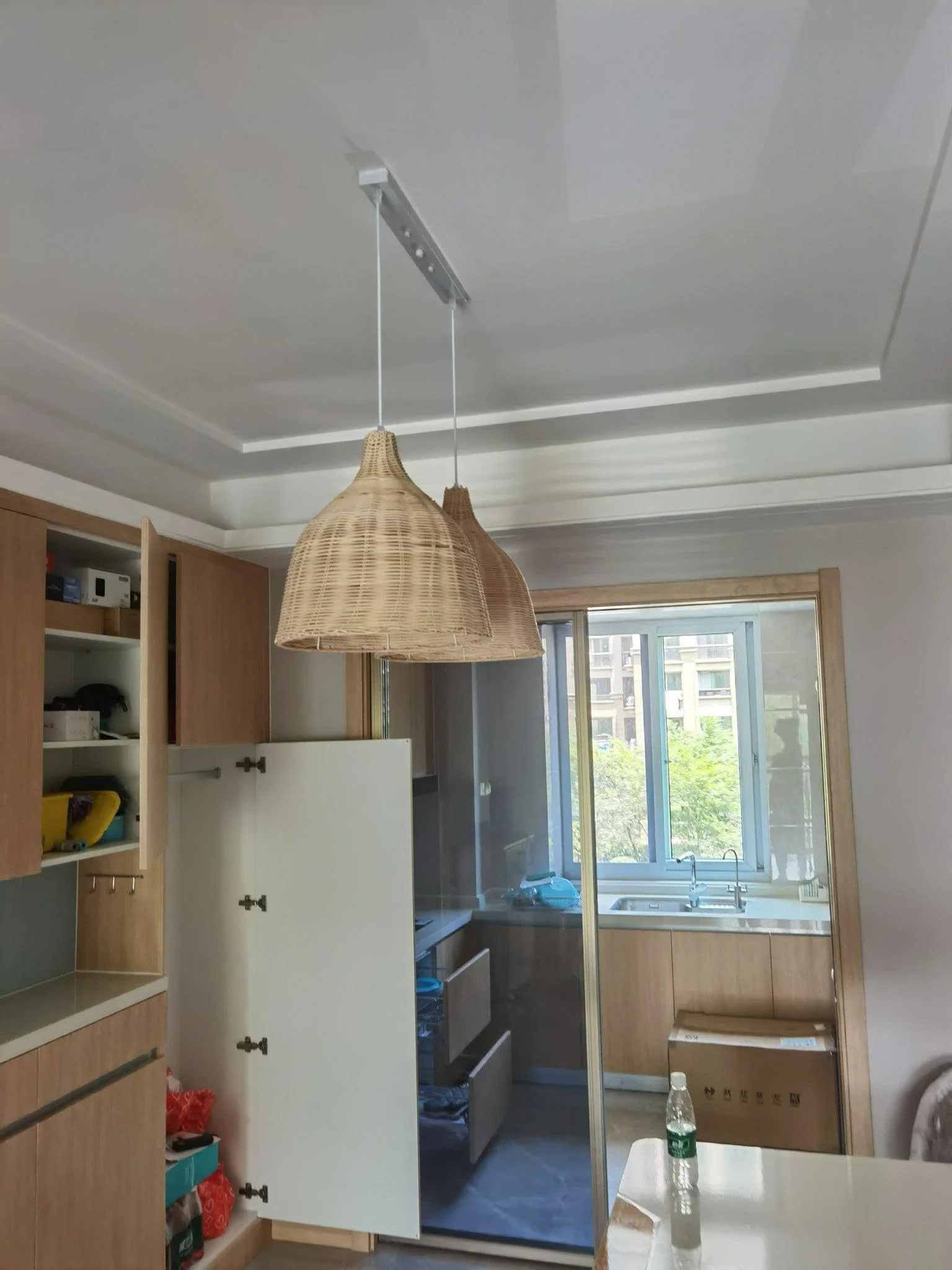 Подвесной светильник Rattan - ∅30см х 30см, натуральный ротанг