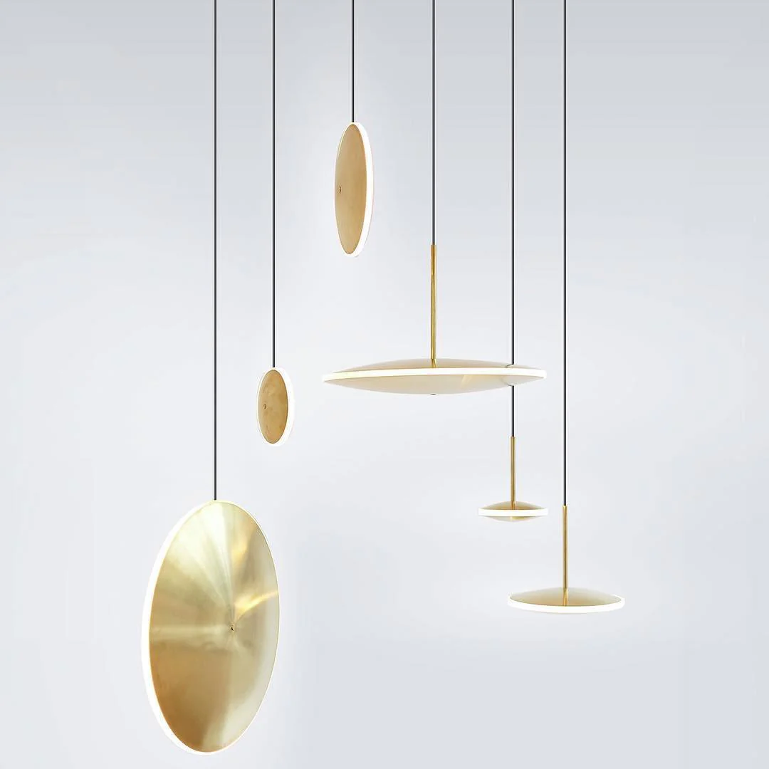 Подвесной светильник Chrona Dish - ∅30см x 20см, медь, горизонтальный