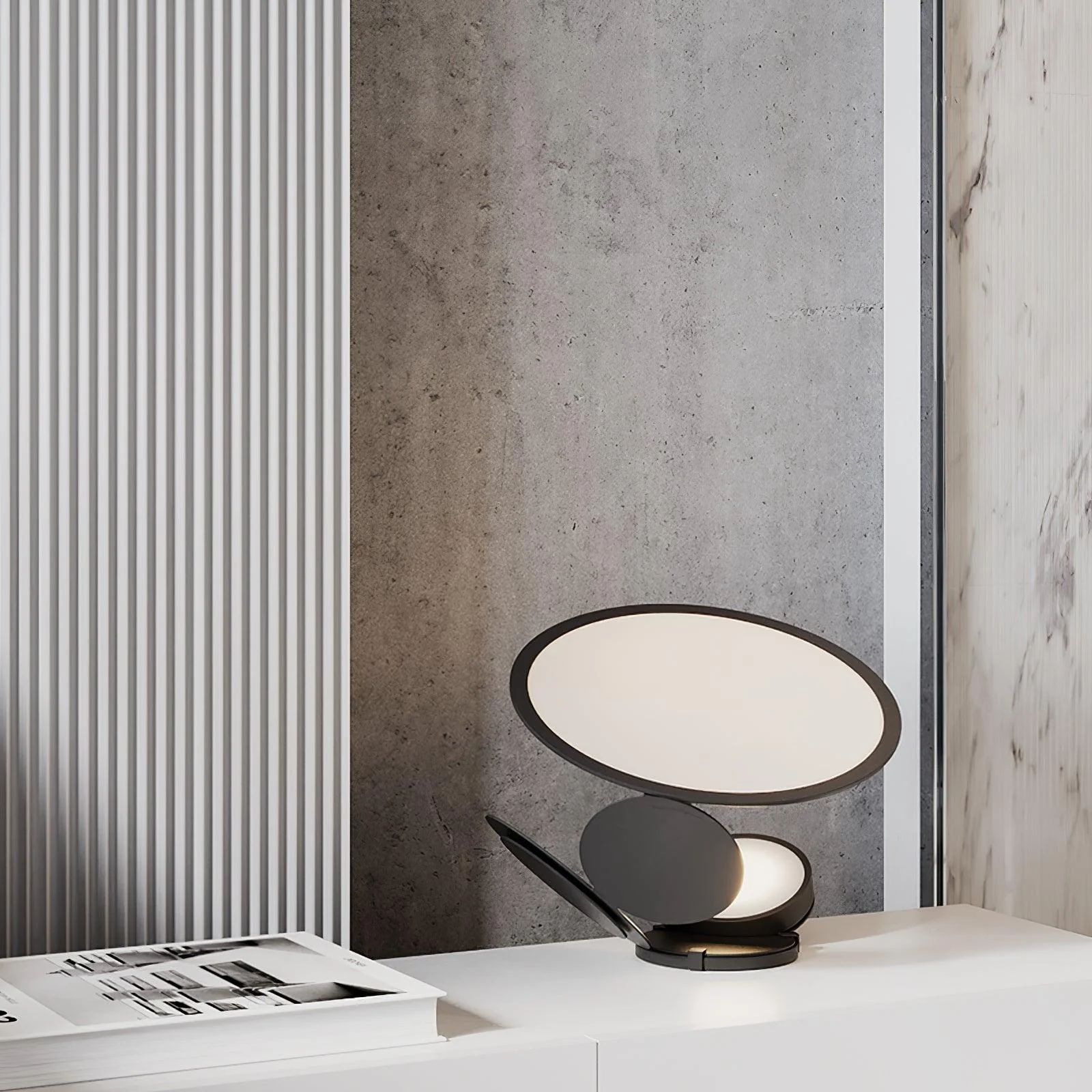 Cut Table Lamp - ∅ 19.7″ x H 11.8″ / Dia 50cm x H 30cm / Cool Light / AU plug
