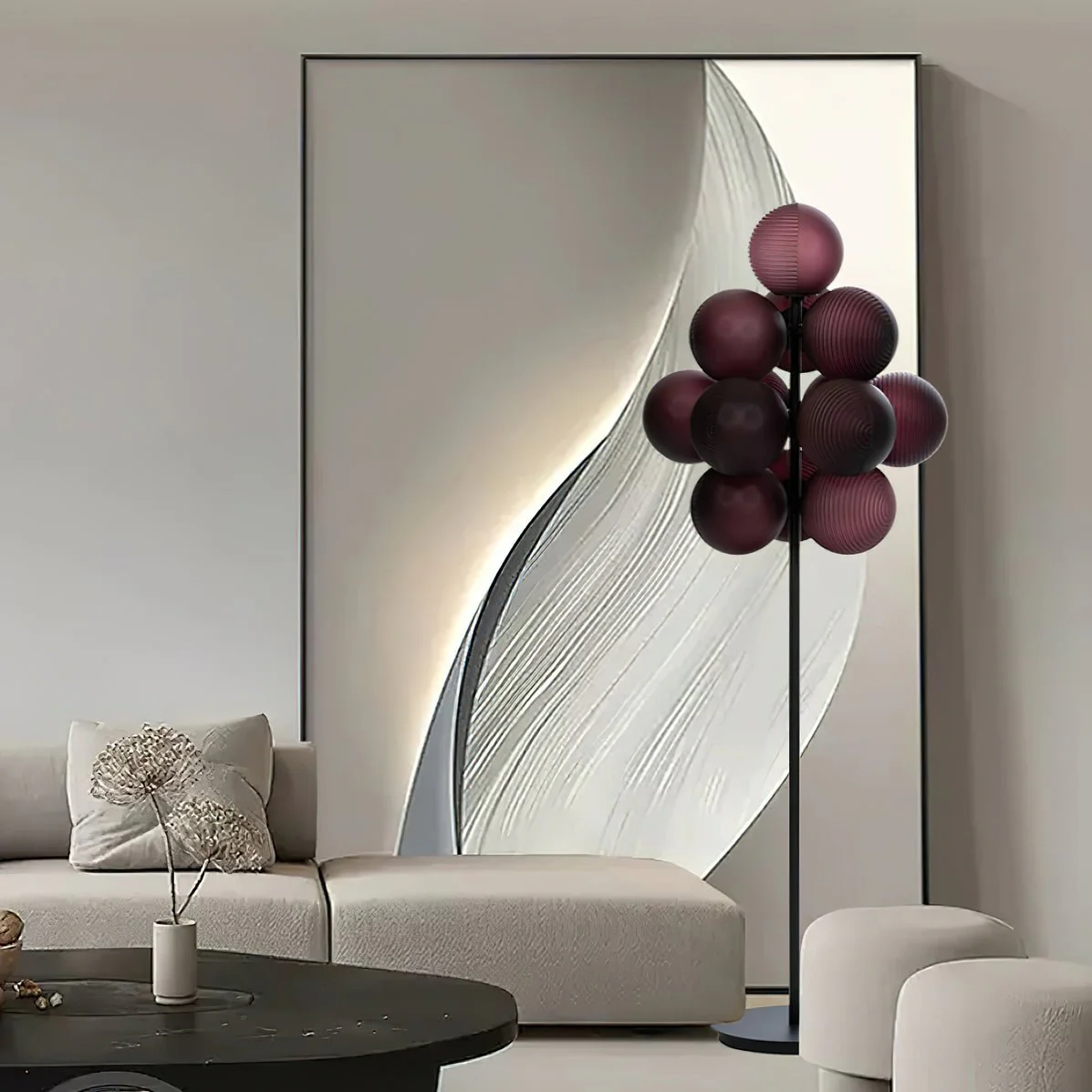 Grape Floor Lamp - ∅ 24″ x H 62.3″ / Frosted white / AU plug