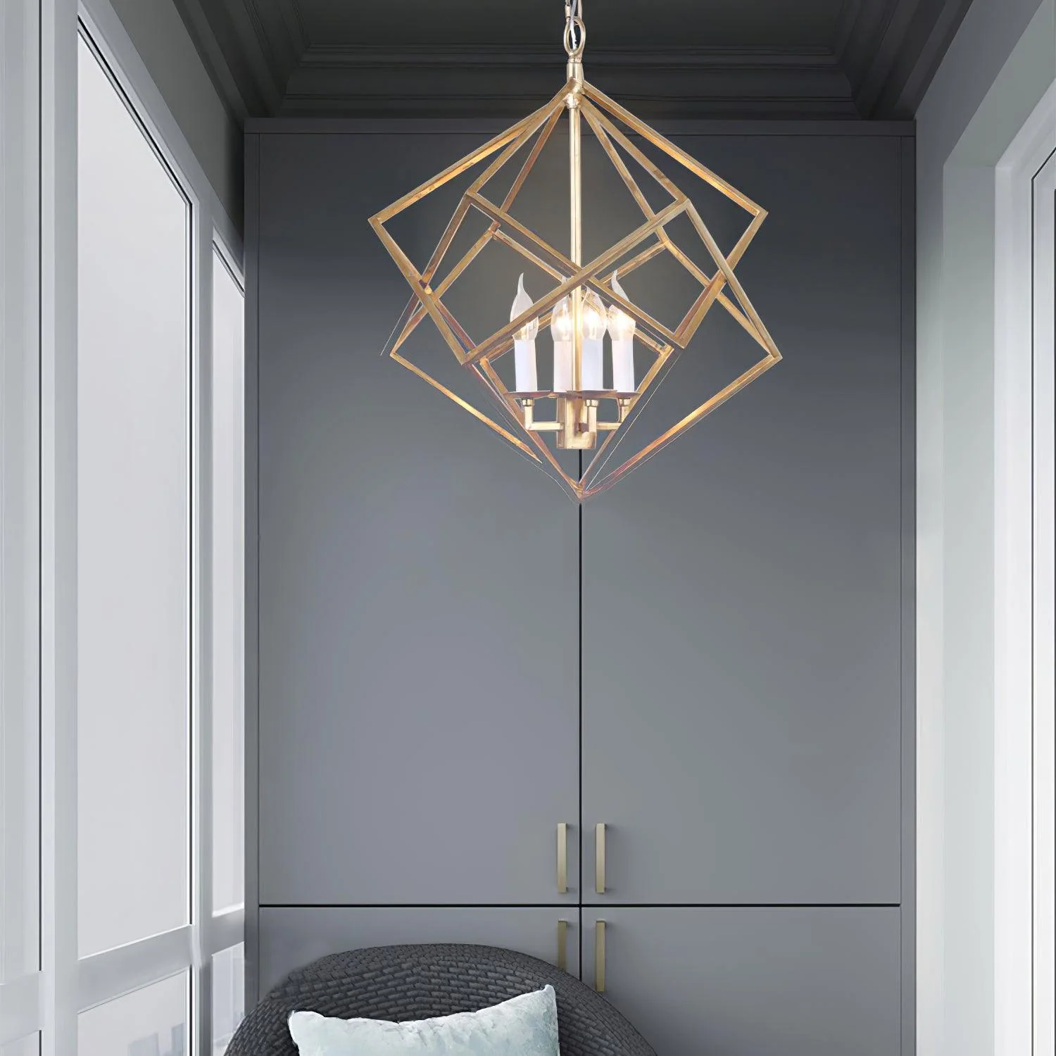 Подвесной светильник Voss Geometric - ∅54см х 64см, золотой