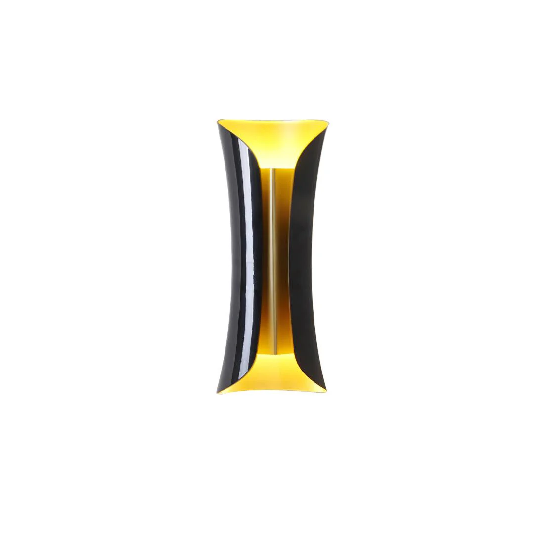 Small Waist Wall Lamp - W 5.3″ x H 13.4″ Set Of 2 / Gold & White