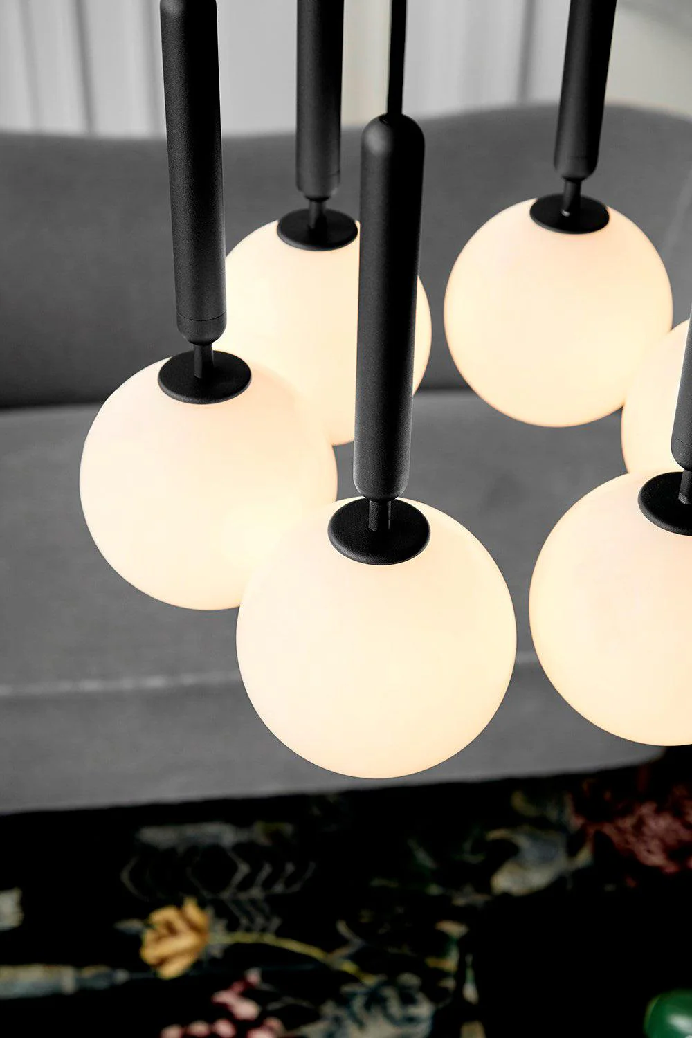 Подвесной светильник Luminae - 3 подвеса ∅20см x 150см, золотой, белый