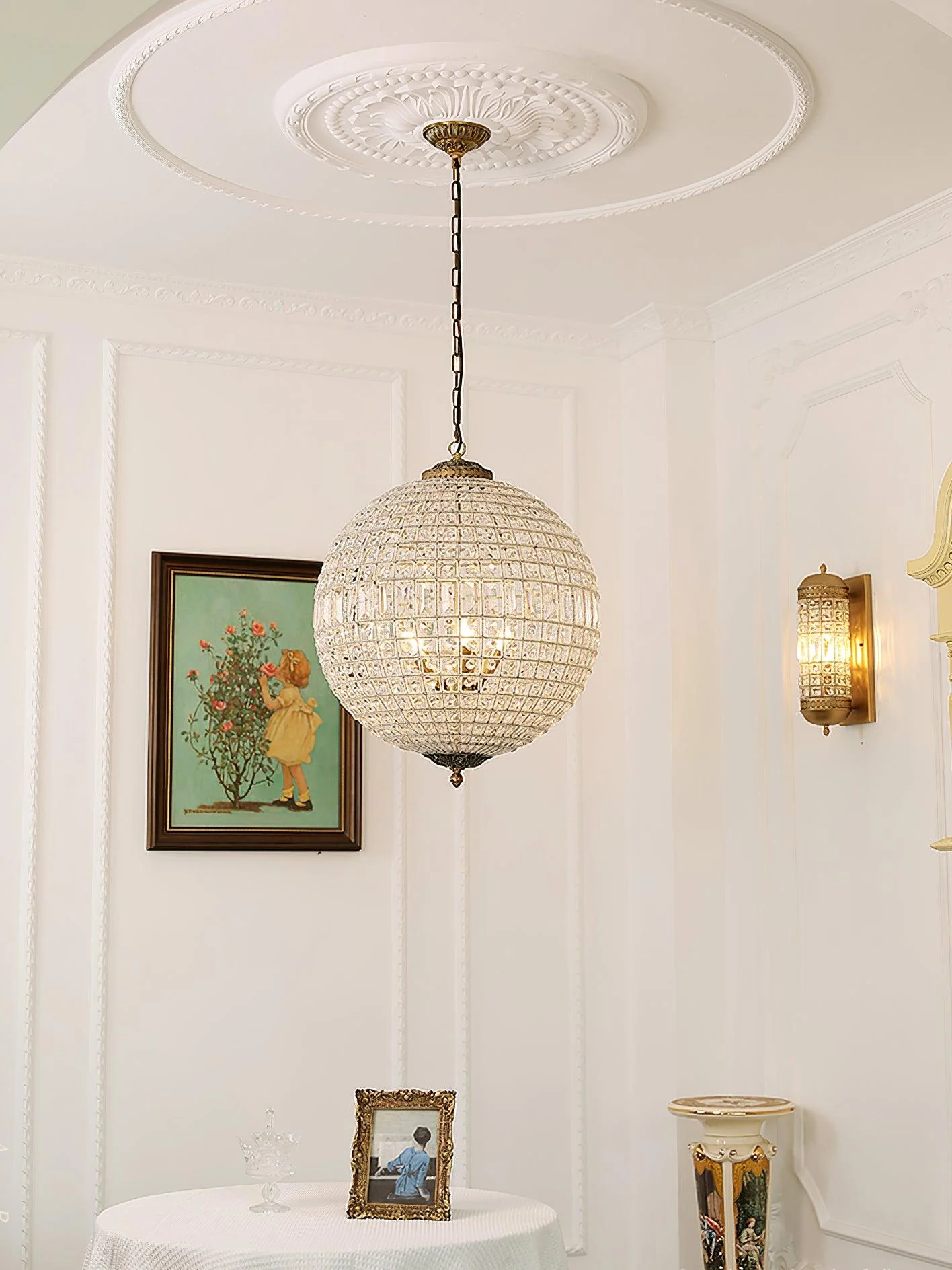 Люстра Traditional Gold Globe - ∅45см x 57см, золотой, прозрачный