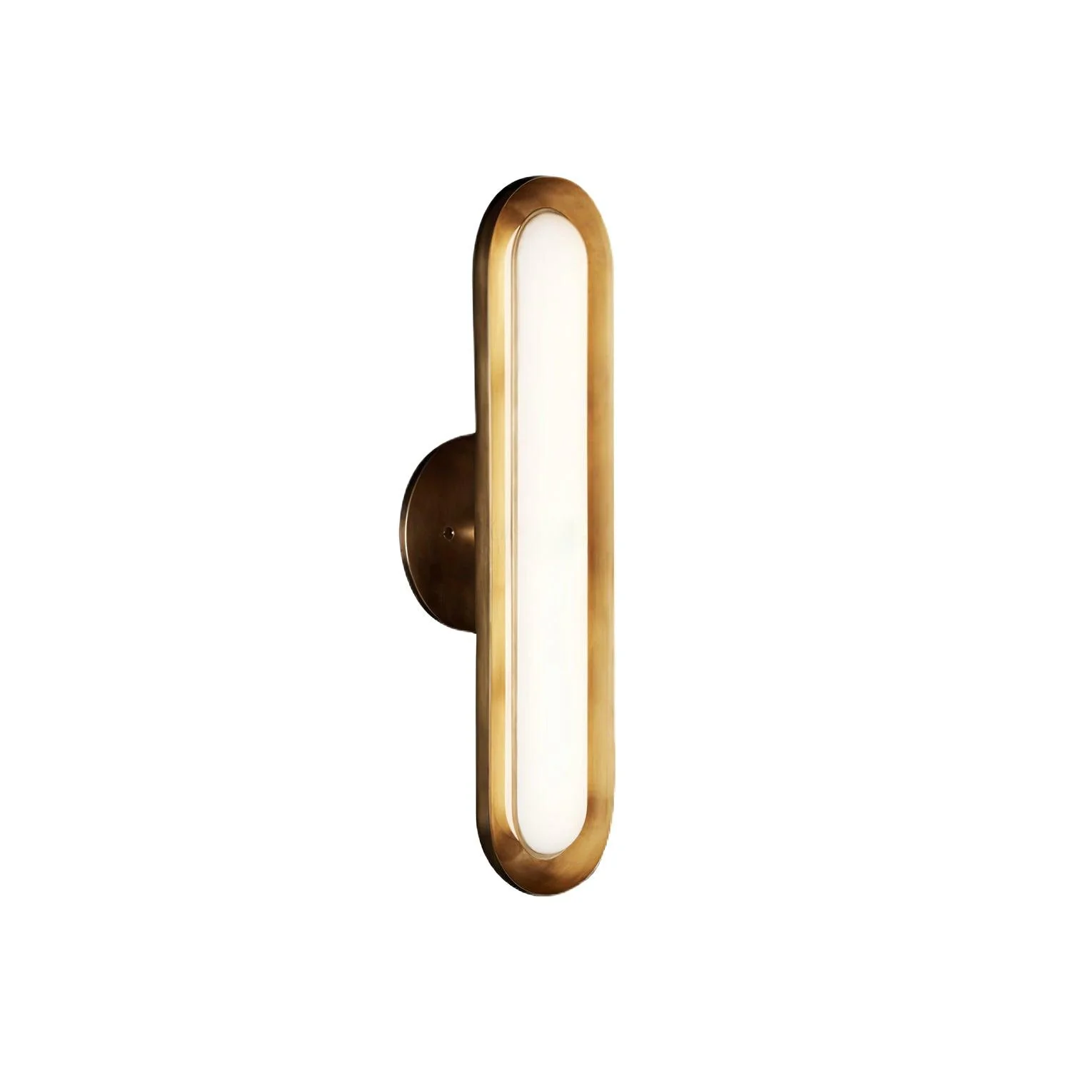 Capsule Wall Lamp - Set of 2 / Gold & Frosted white / Warm White