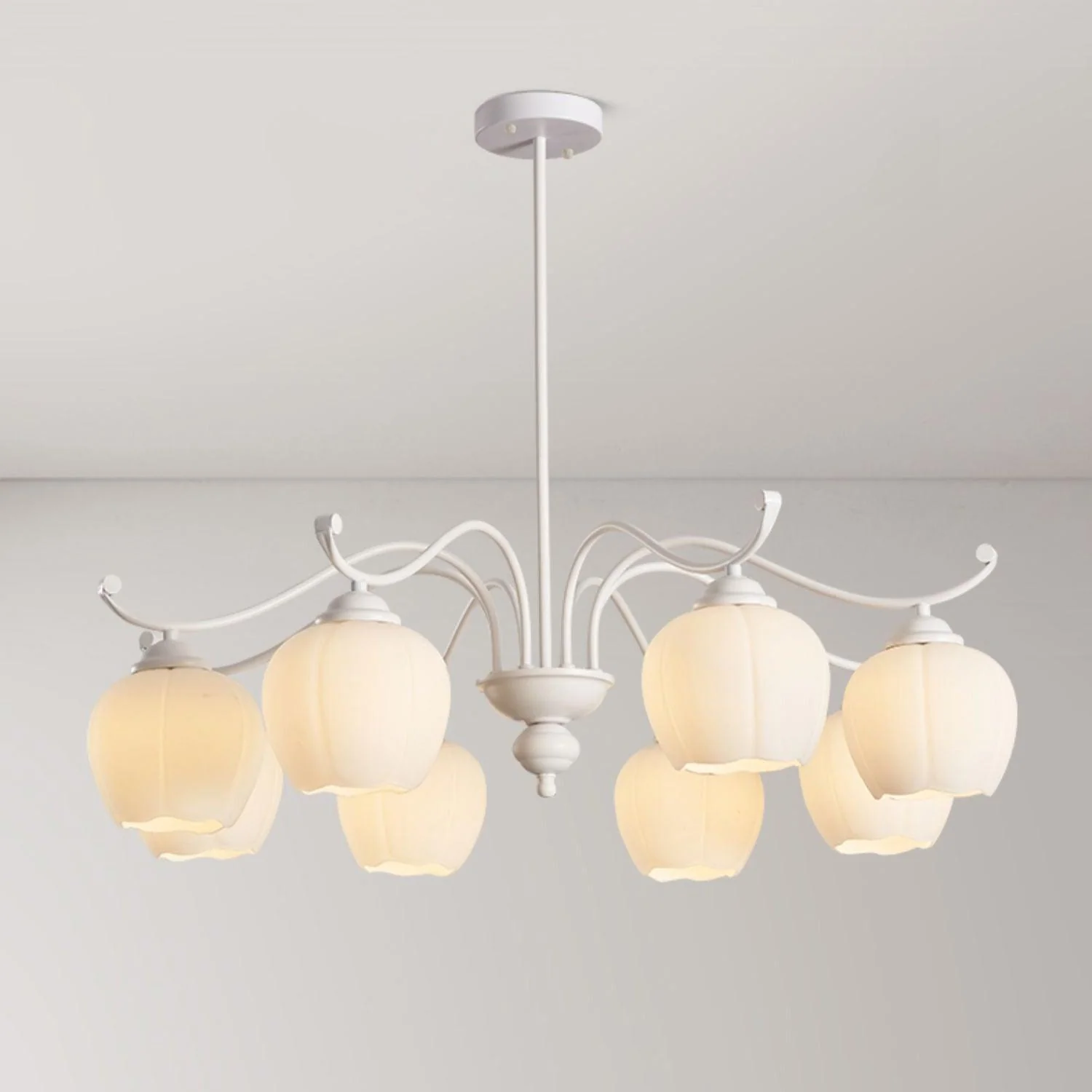 Люстра Lomance Lily - 4 плафона ∅57см x 66см, белый