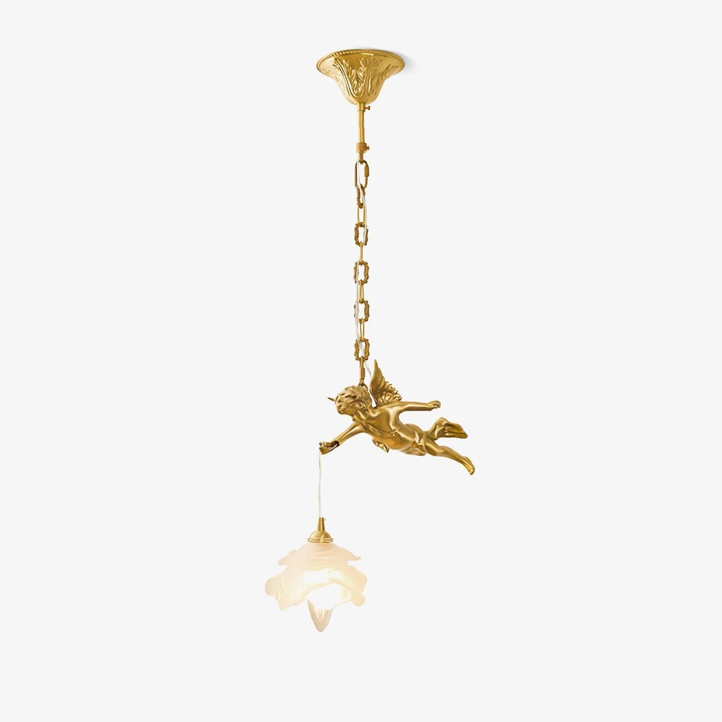 Подвесной светильник Vintage Angel - правый ∅16см х 34см, латунь